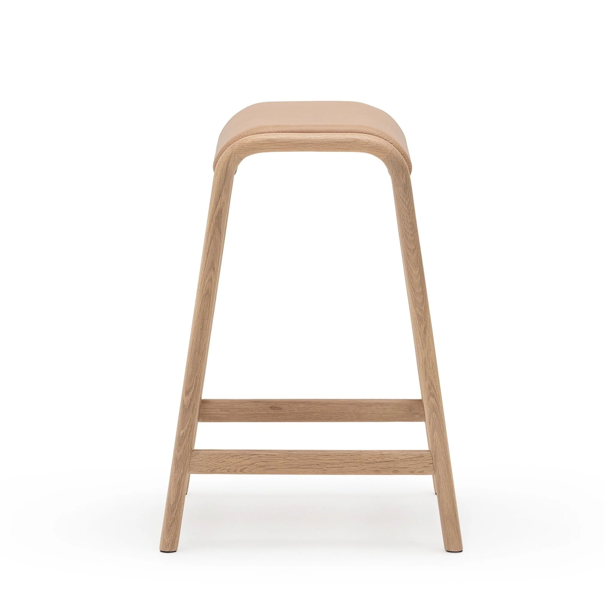Aha Counter Stool - Blonde Oak & Canyon Leather - Image 3