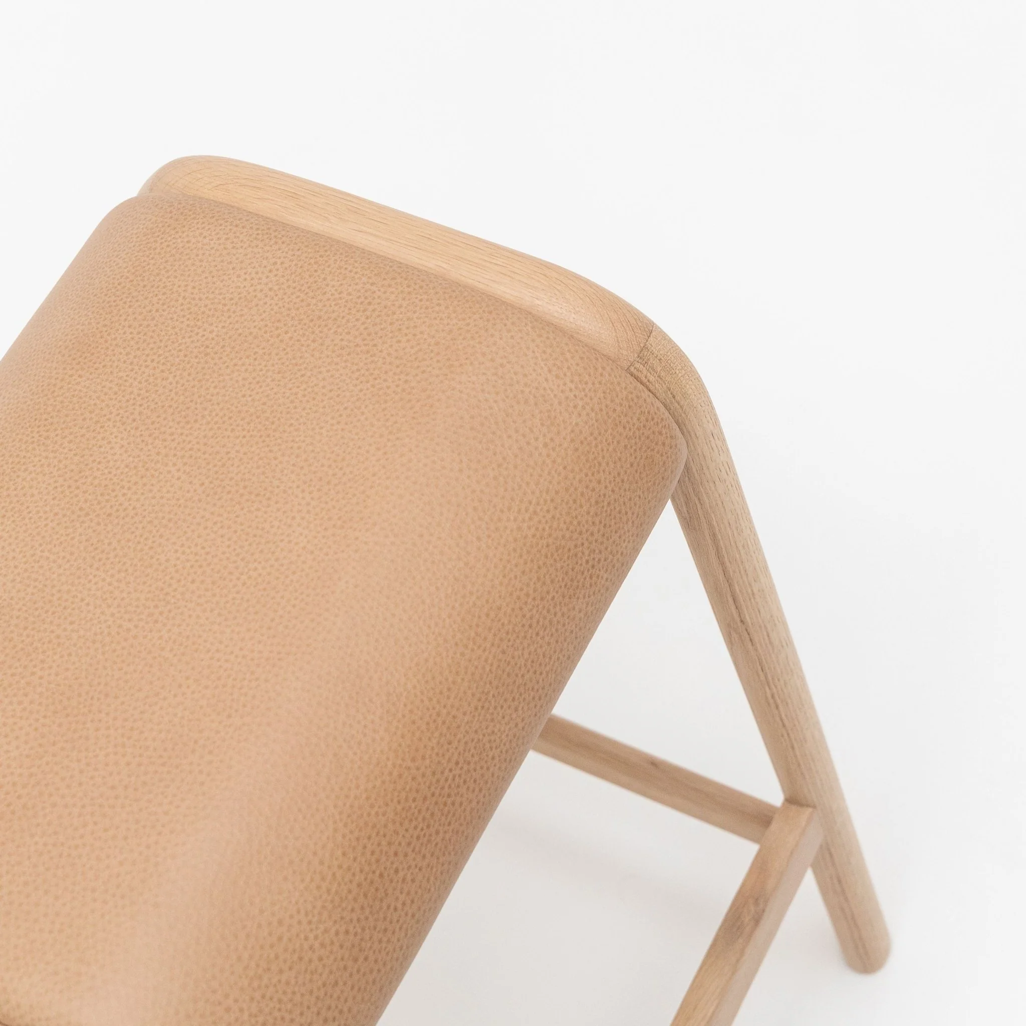 Aha Counter Stool - Blonde Oak & Canyon Leather - Image 4