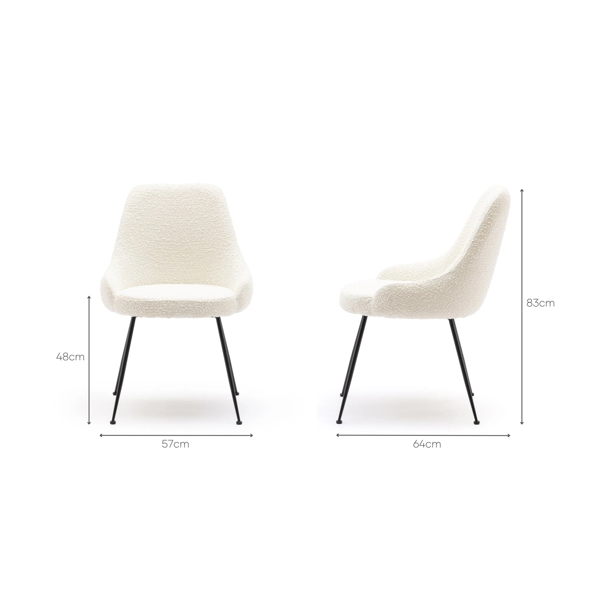 Albany Chair - Cotton Boucle - Image 15