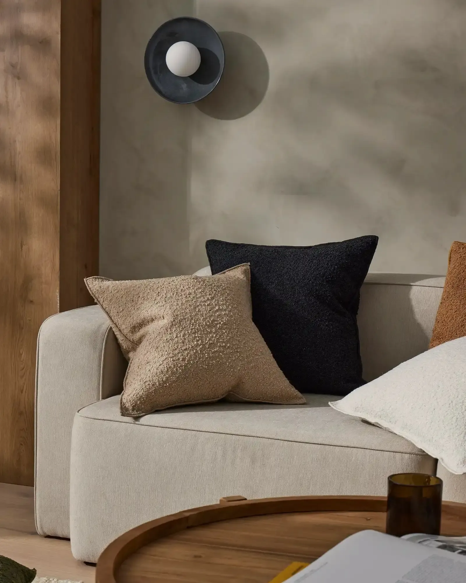 Alberto Boucle 50Cm Cushion - Onyx - Image 3