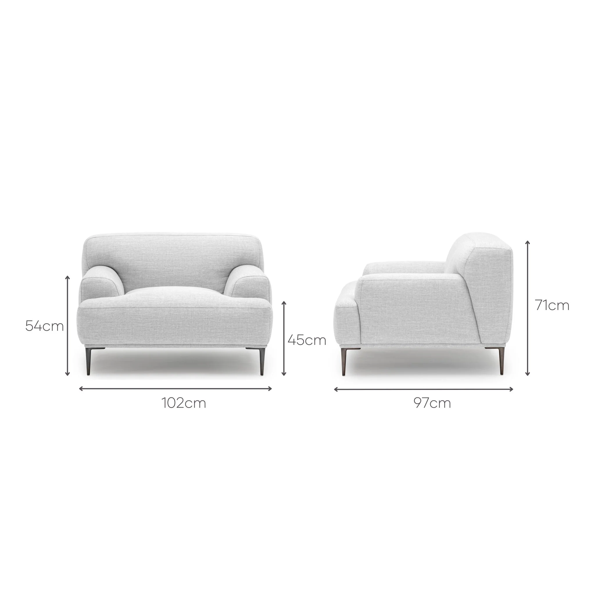 Amelia Armchair - Silver - Image 4