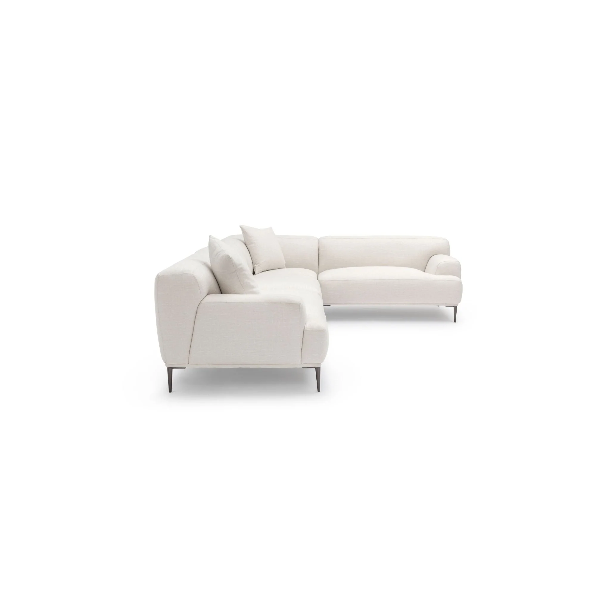 Amelia Closed Corner Sofa - Canvas White - Image 12