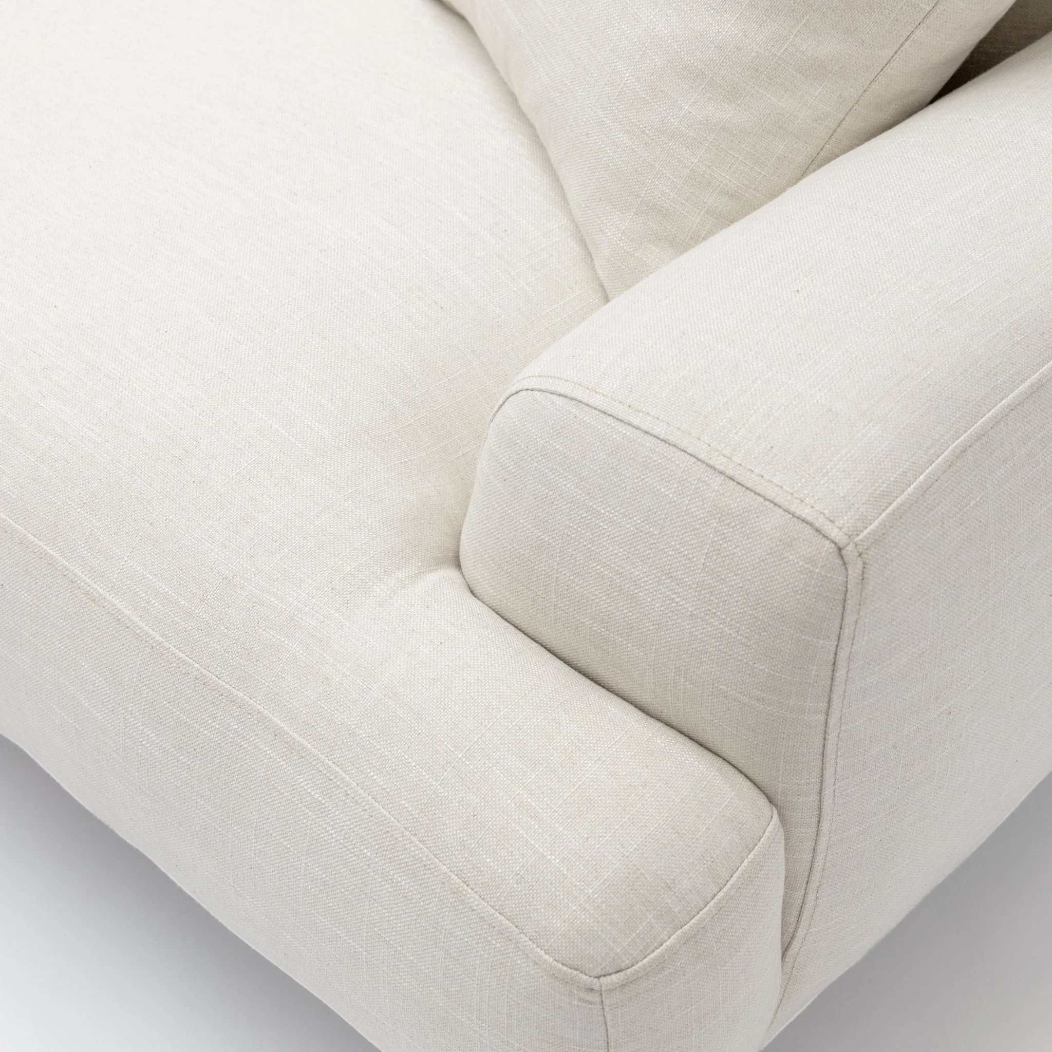 Amelia Closed Corner Sofa - Canvas White - Image 5
