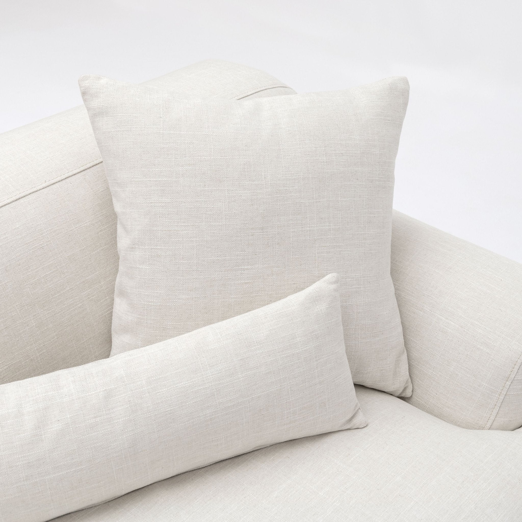 Amelia Closed Corner Sofa - Canvas White - Image 6