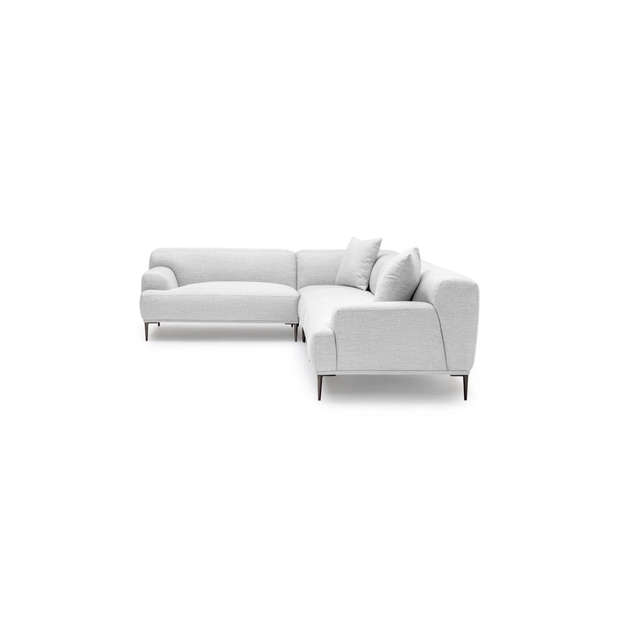 Amelia Closed Corner Sofa - Silver - Image 3