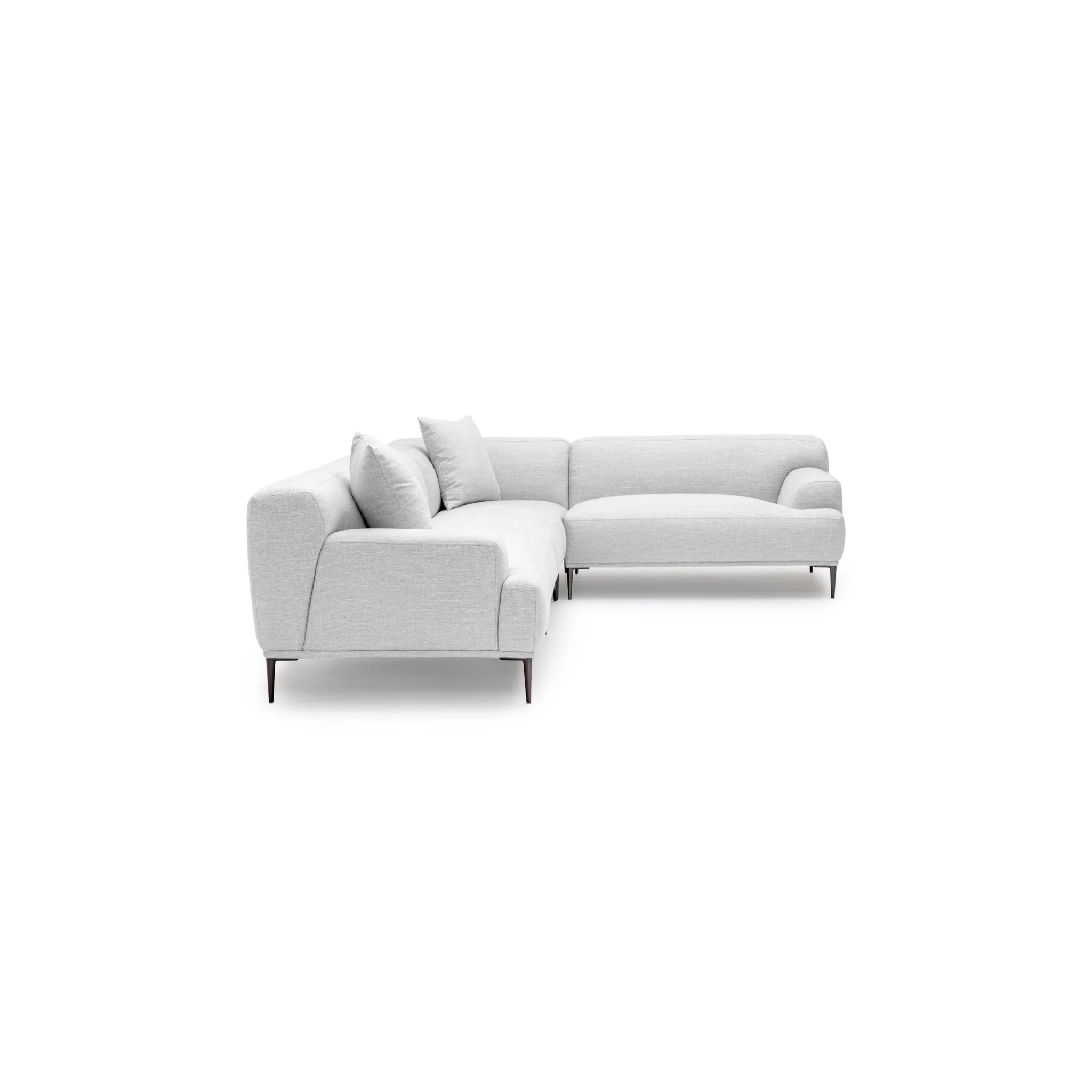 Amelia Closed Corner Sofa - Silver - Image 7