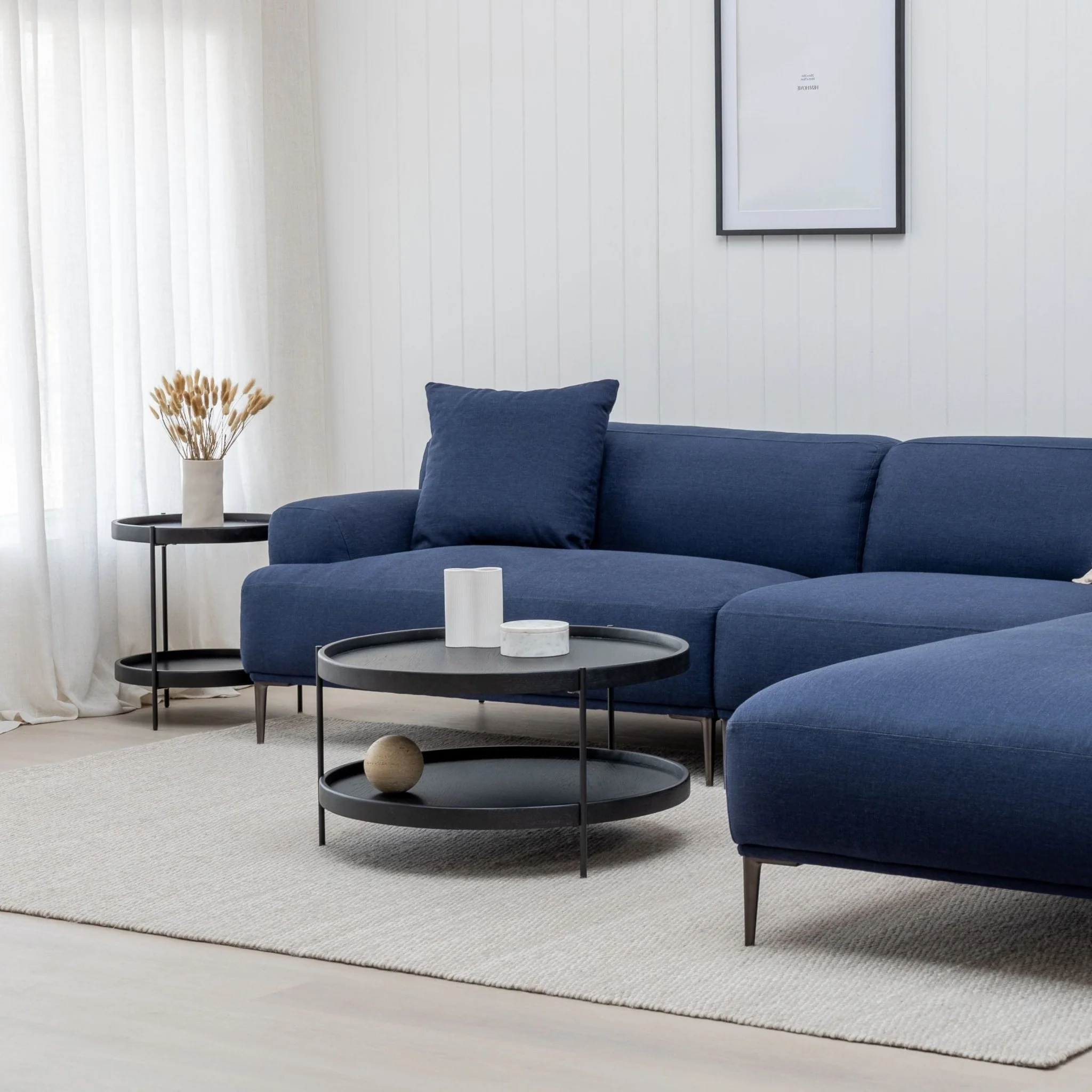 Amelia Corner Sofa - Midnight Blue - Image 10