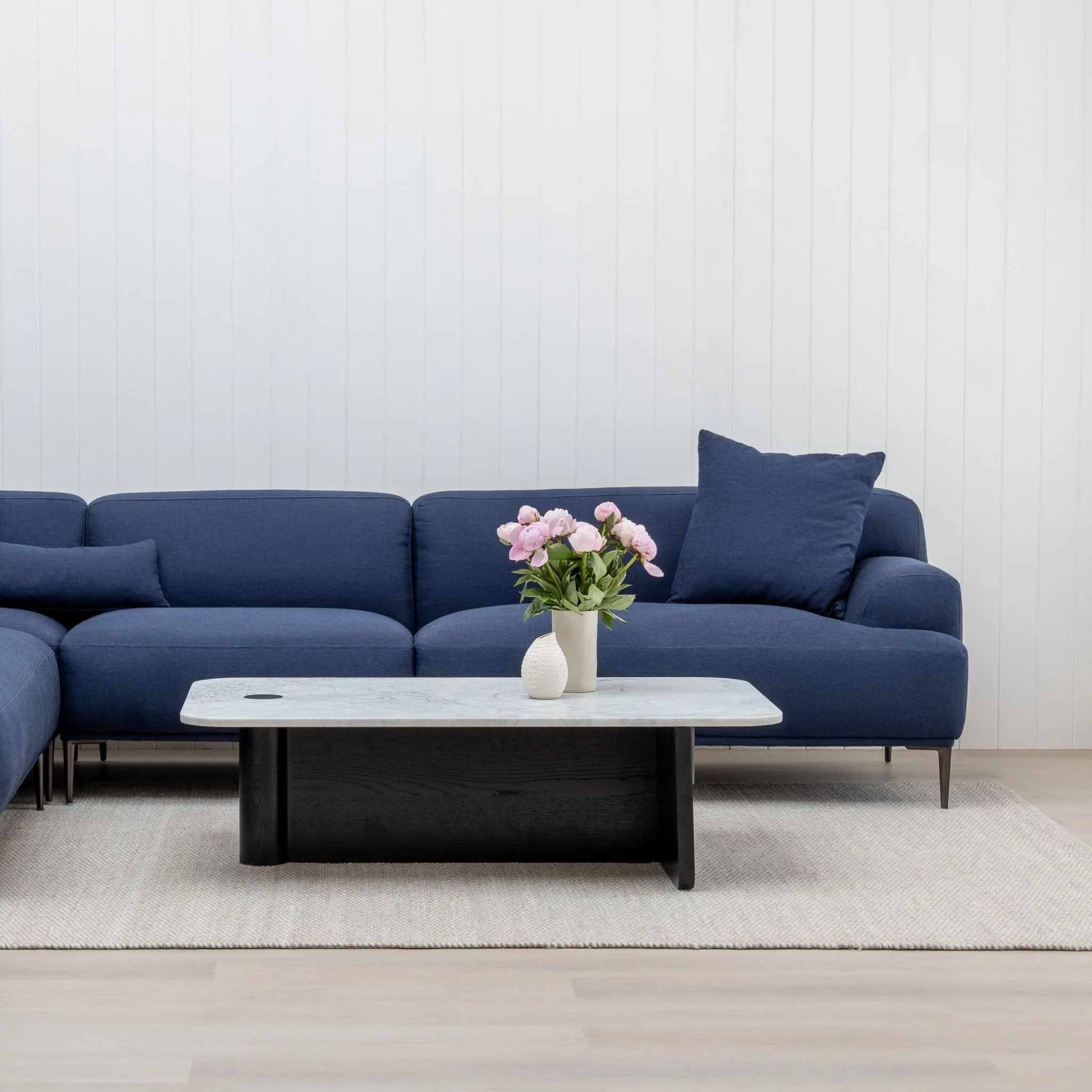 Amelia Corner Sofa - Midnight Blue - Image 4