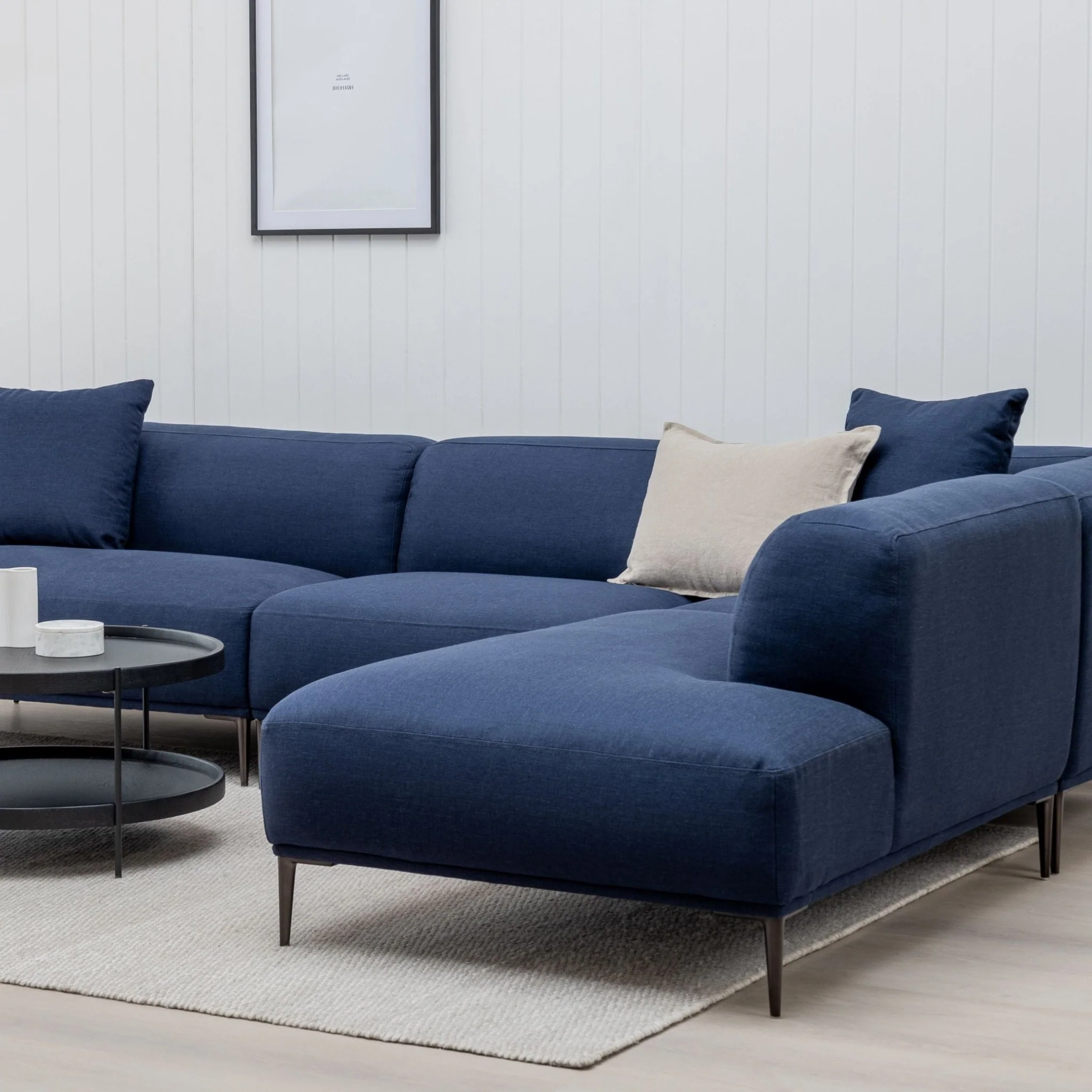 Amelia Corner Sofa - Midnight Blue - Image 8