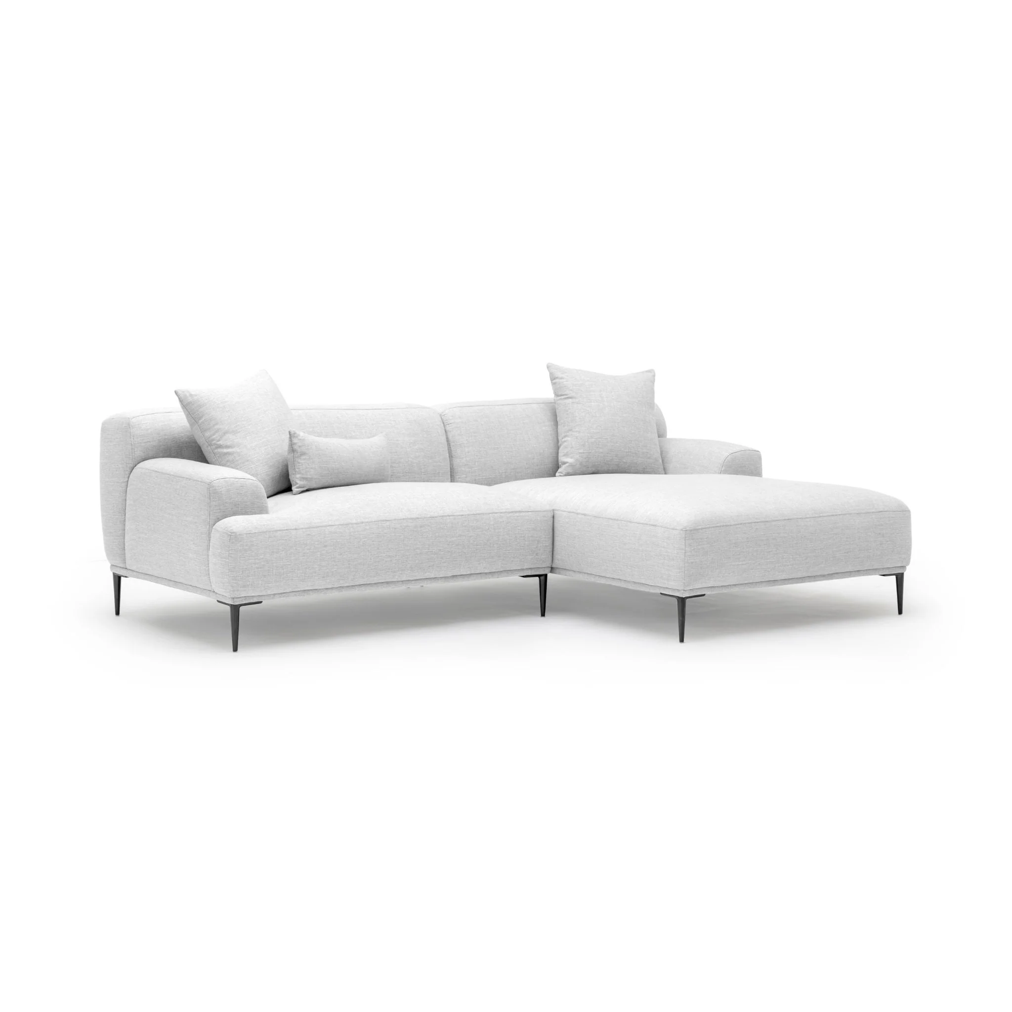 Amelia L-Shaped Sofa - Silver - Image 6
