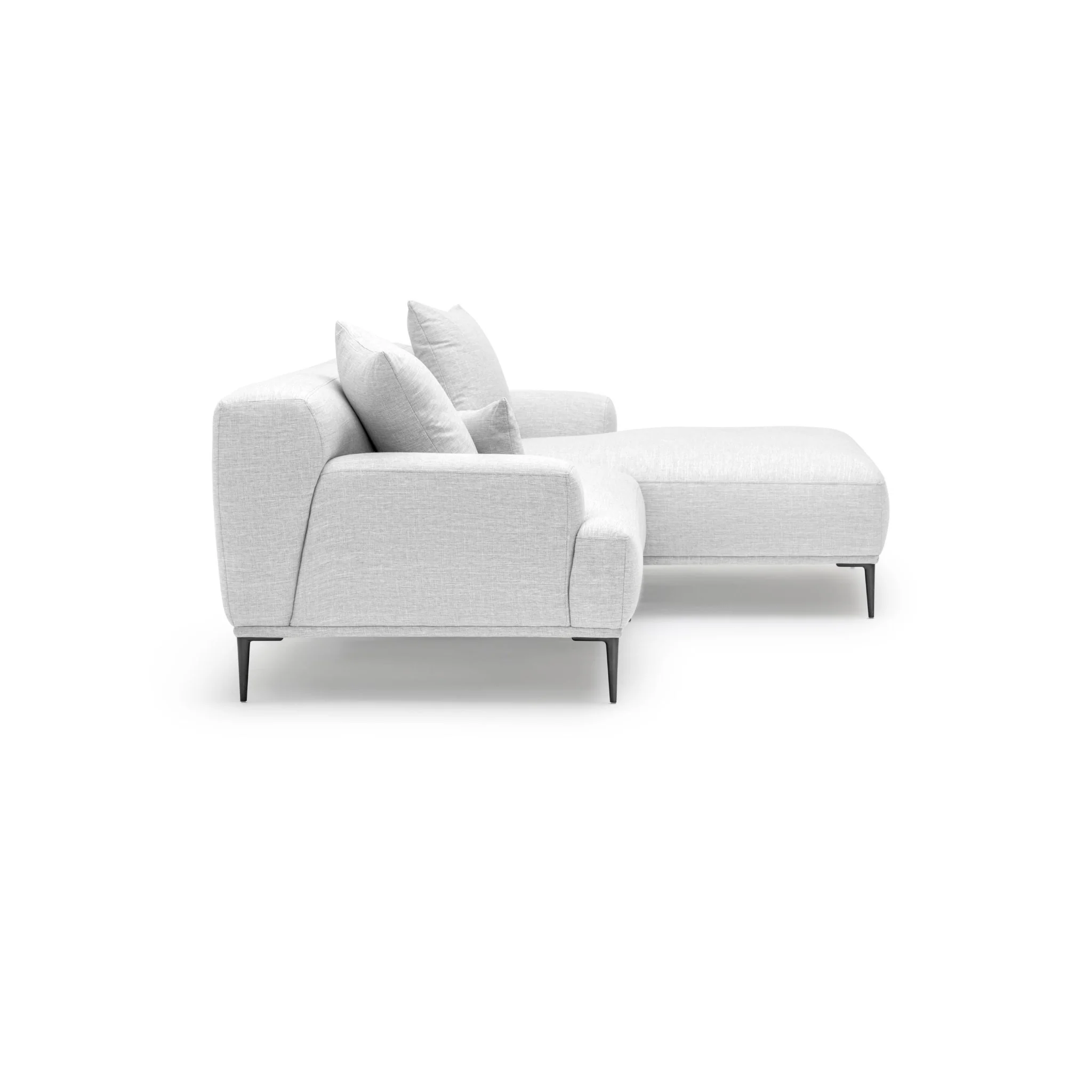Amelia L-Shaped Sofa - Silver - Image 7