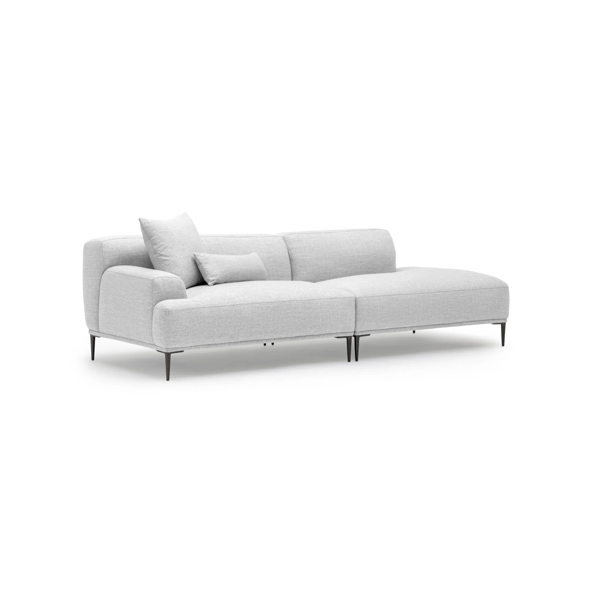 Amelia Open End Sofa - Silver - Image 6