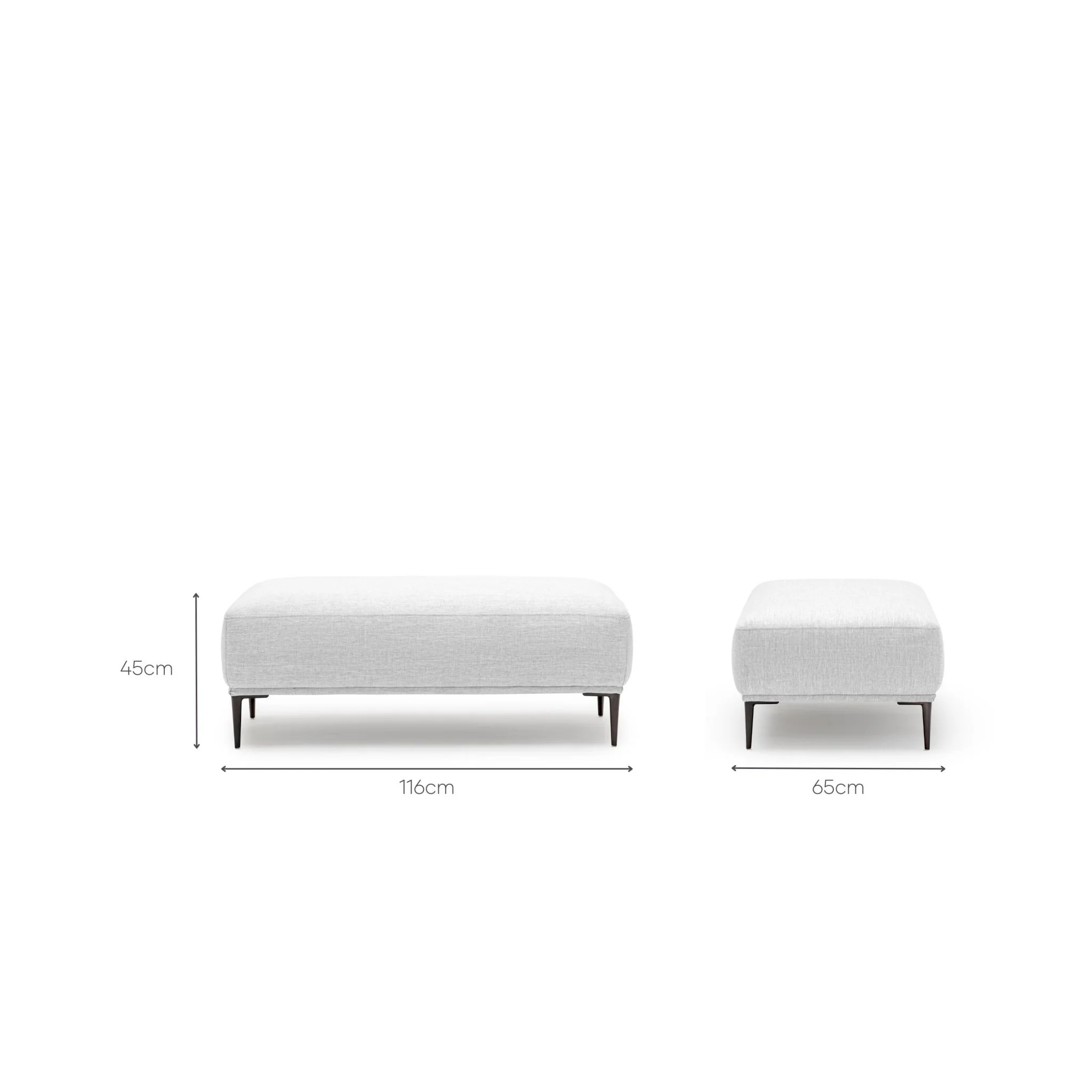 Amelia Ottoman - Silver - Image 3