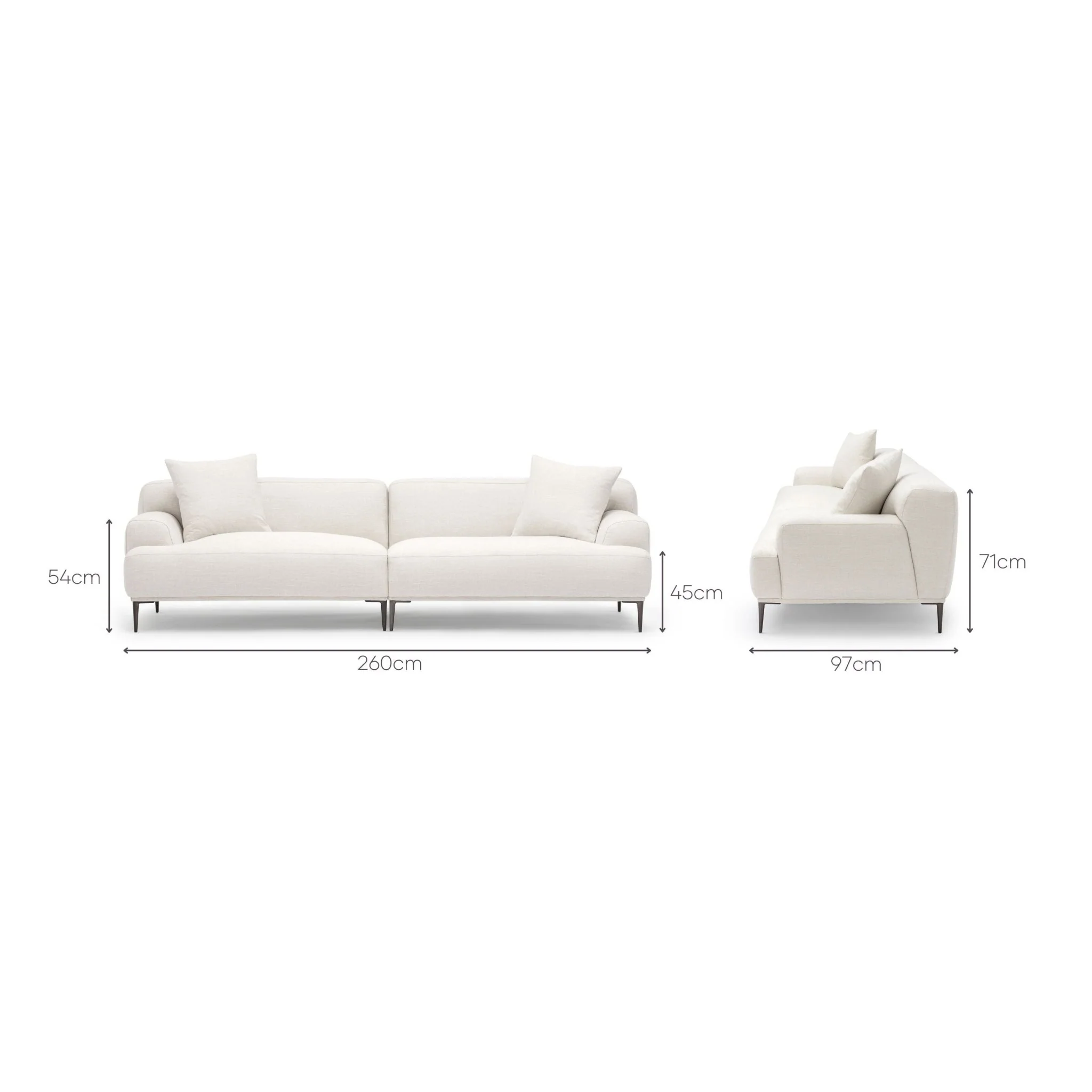 Amelia Sofa - Canvas White - Image 13
