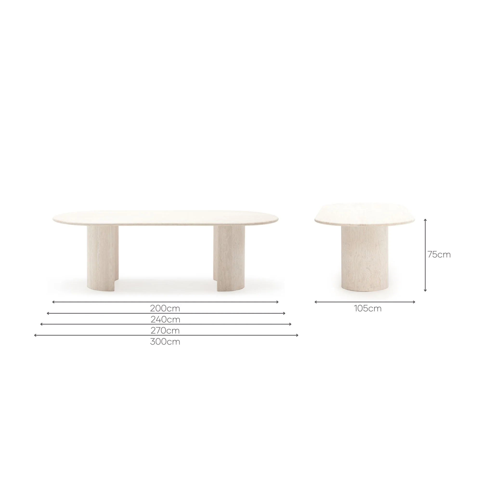 Amiri Dining Table - Travertine - Image 18