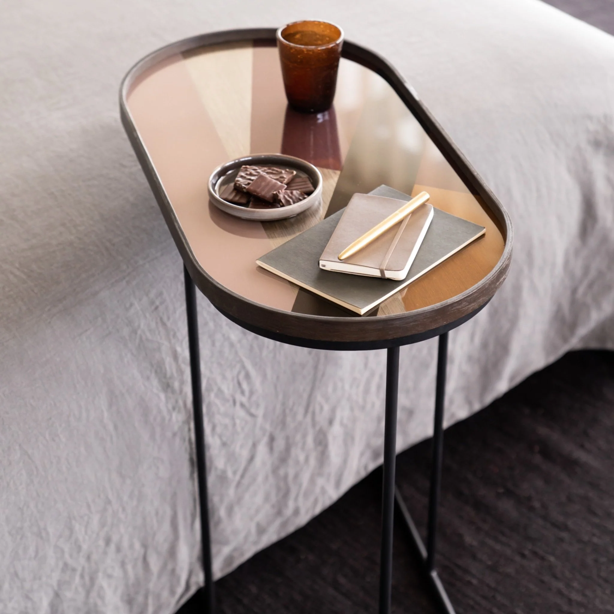 Angle Oblong Glass Tray - Pinot - Image 2