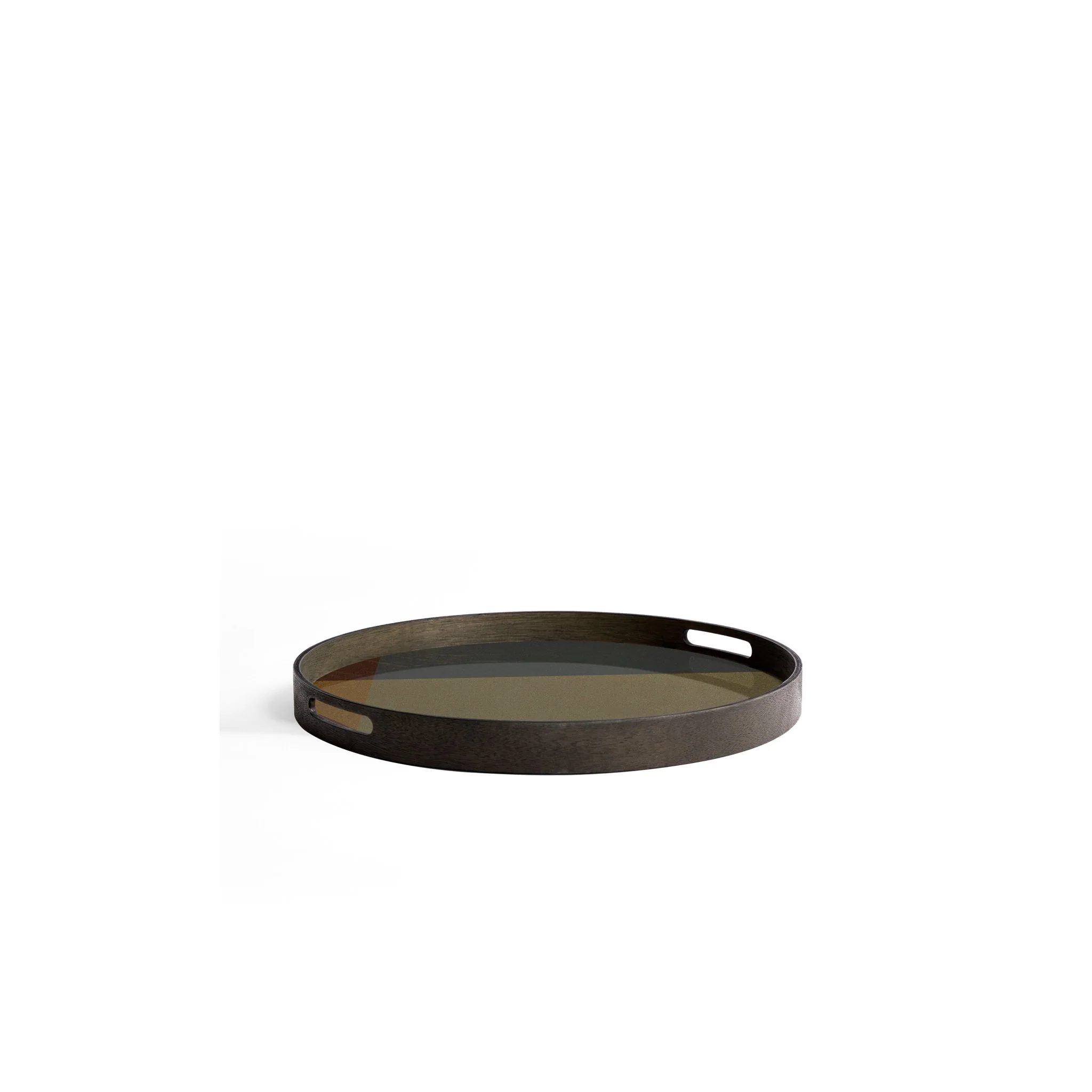 Angle Round Glass Tray - Slate - Image 3