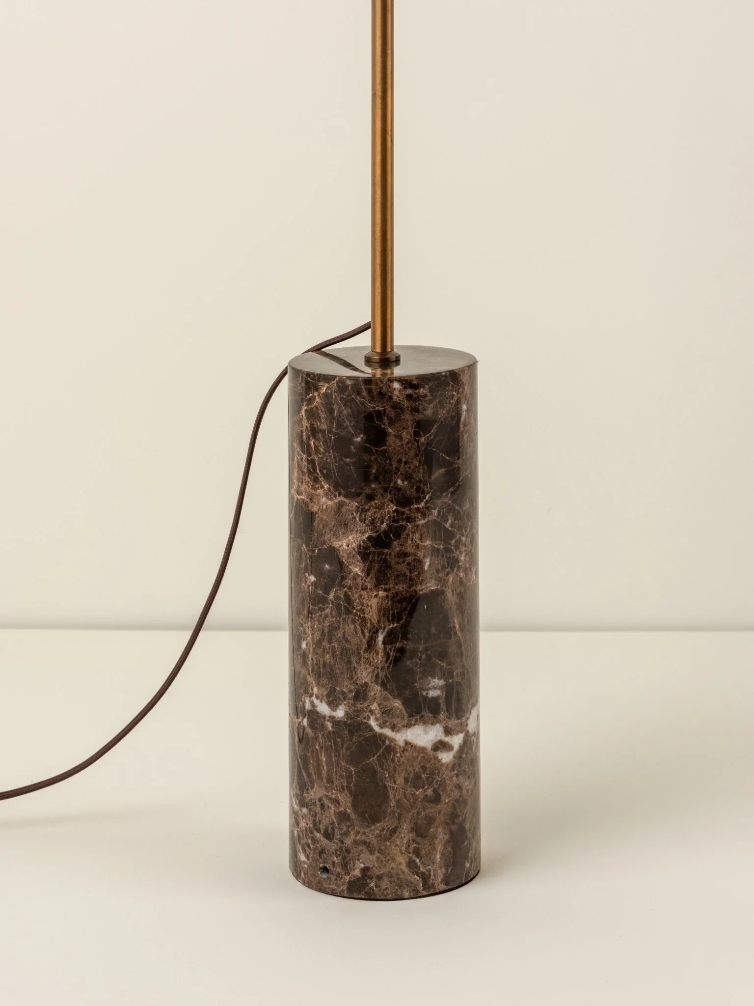 Ardini - 1 Light Rattan And Brown Marble Floor Lamp - Image 3