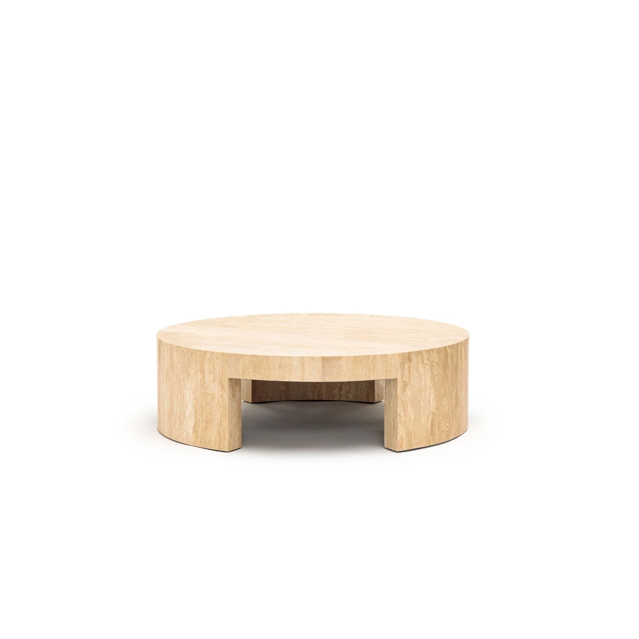 Arno Round Coffee Table - Travertine - Image 11