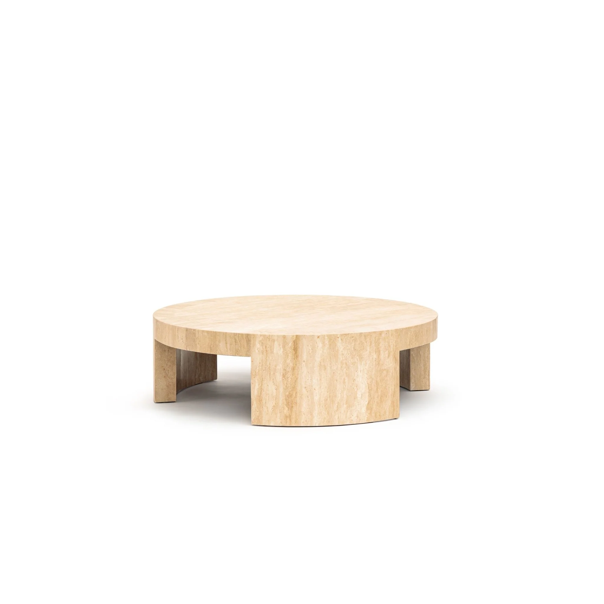 Arno Round Coffee Table - Travertine - Image 12