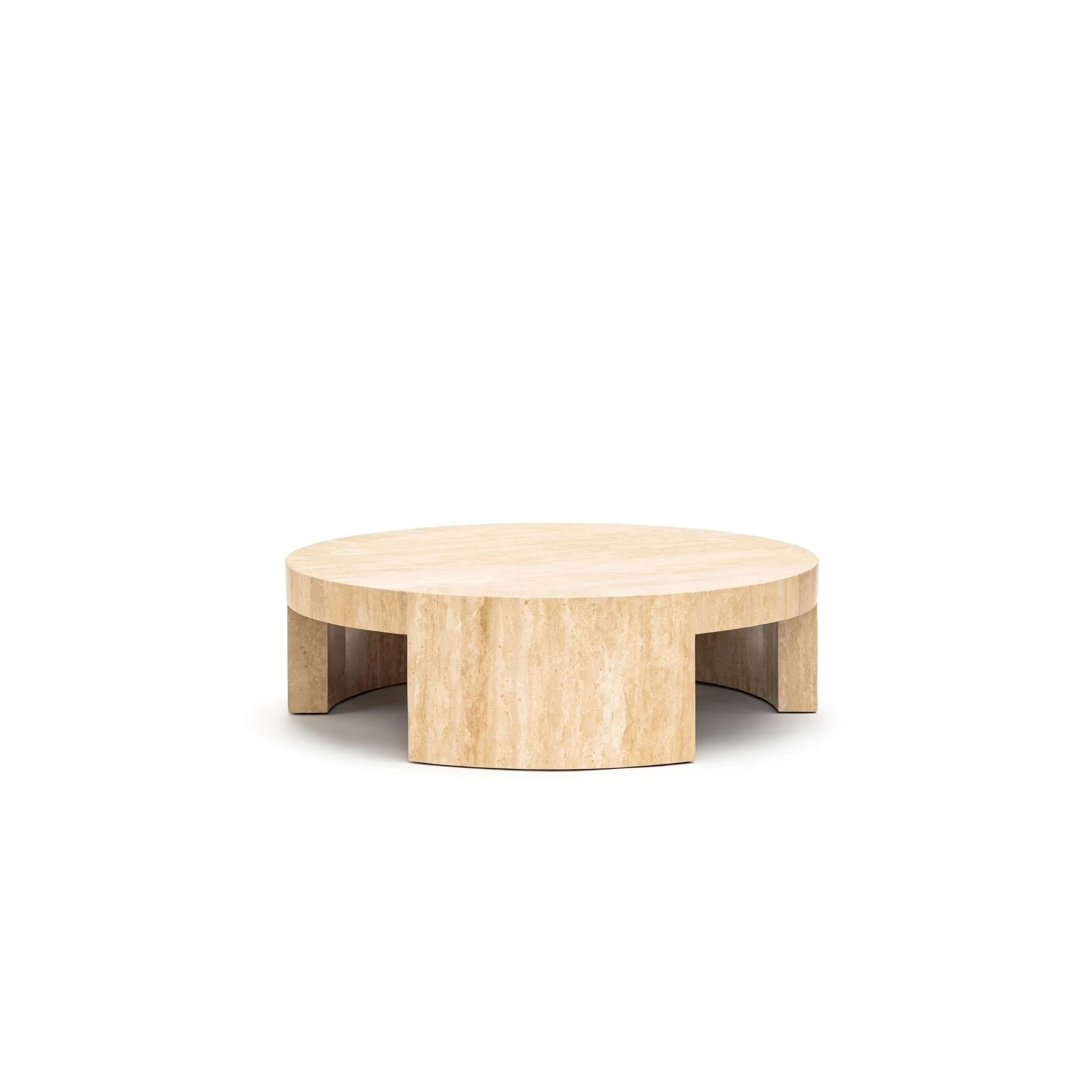 Arno Round Coffee Table - Travertine - Image 13