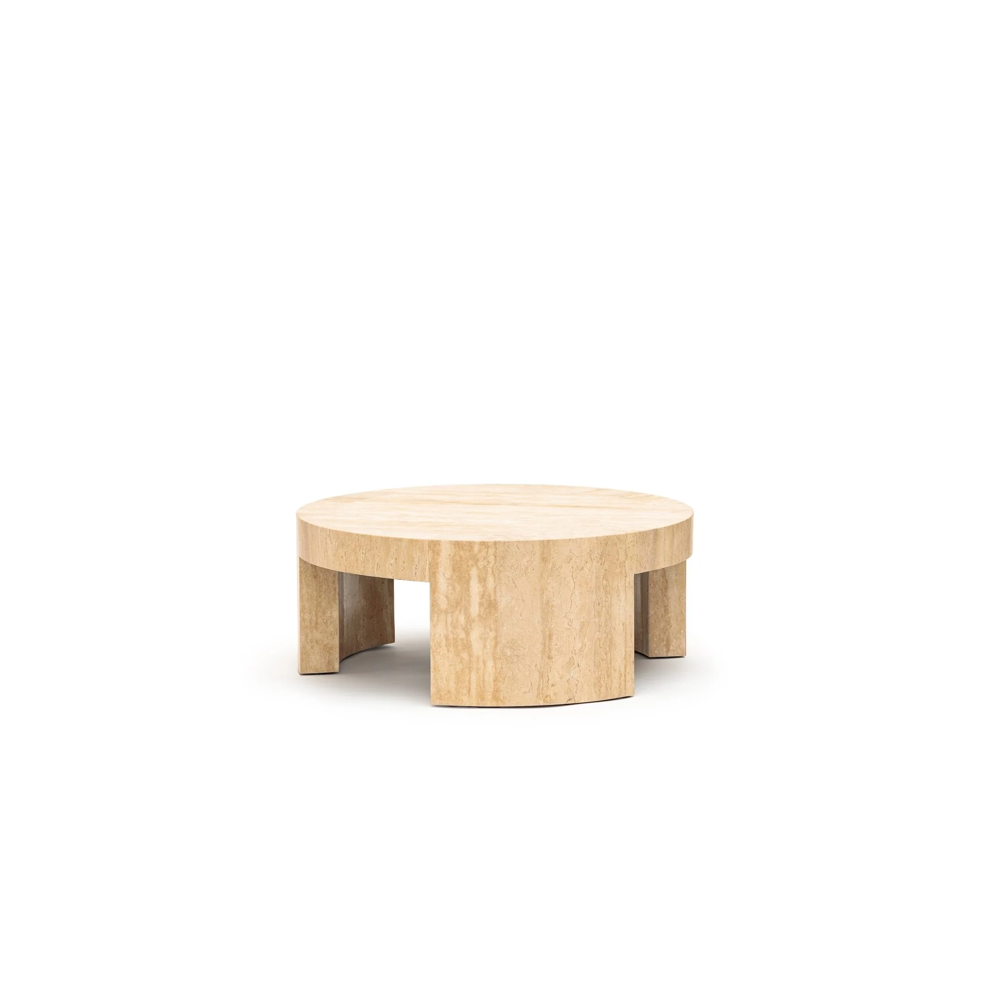 Arno Round Coffee Table - Travertine - Image 2