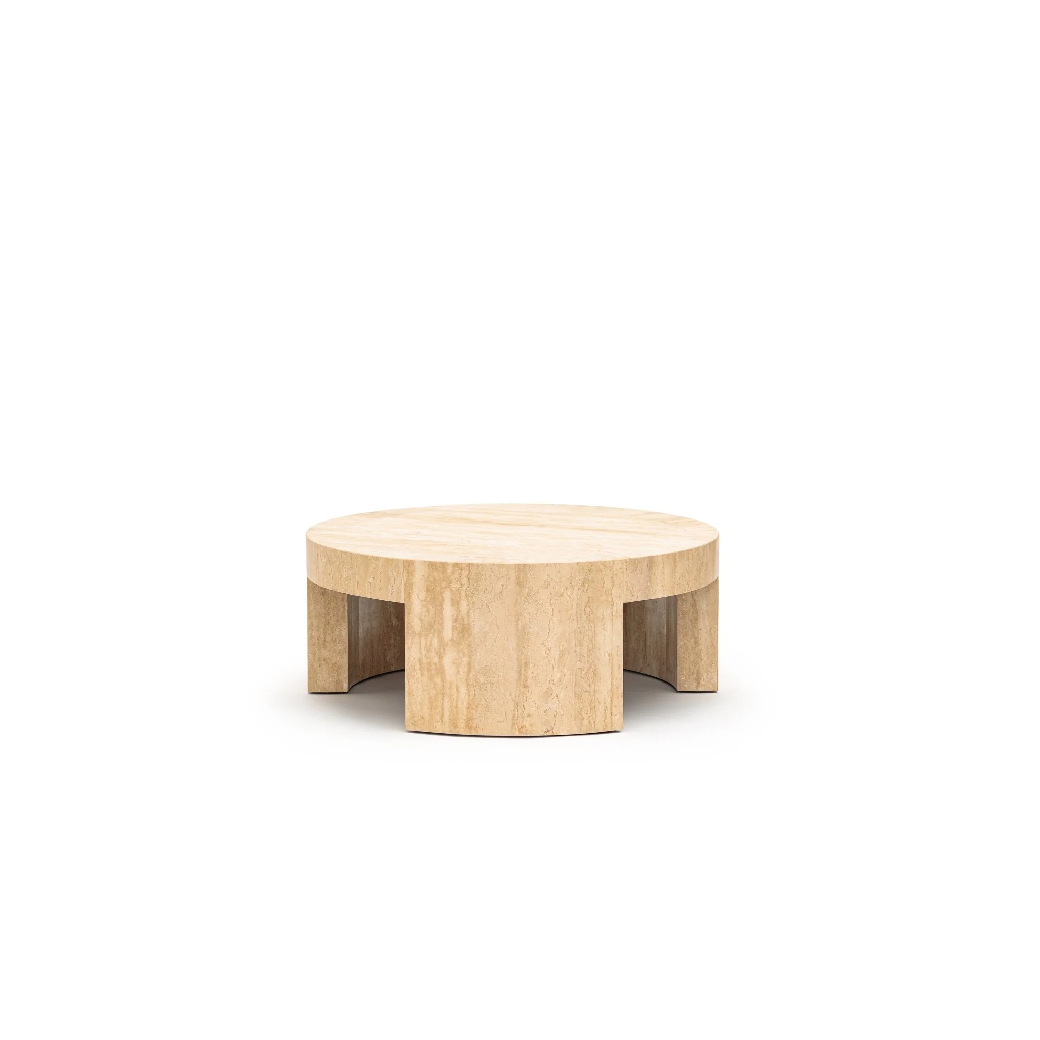 Arno Round Coffee Table - Travertine - Image 3
