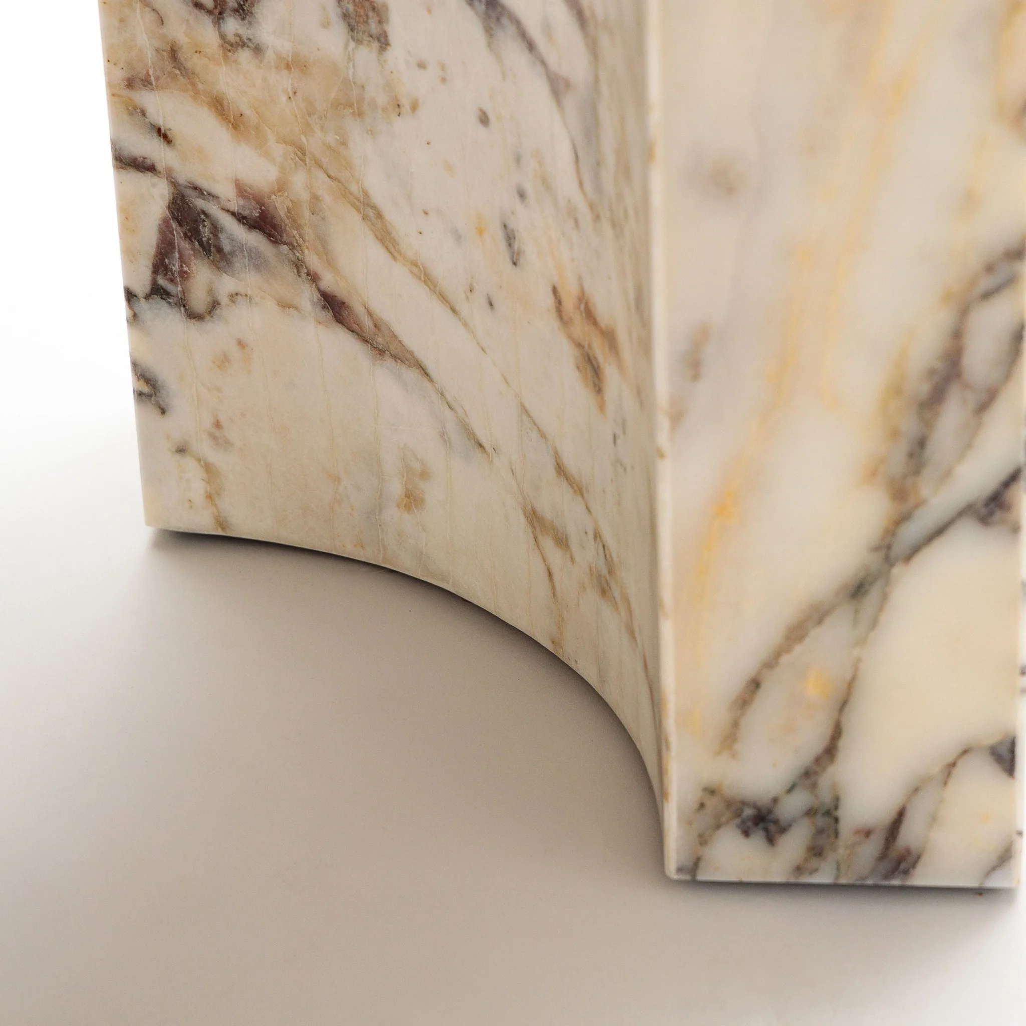 Arno Round Side Table - Calacatta Viola - Image 9
