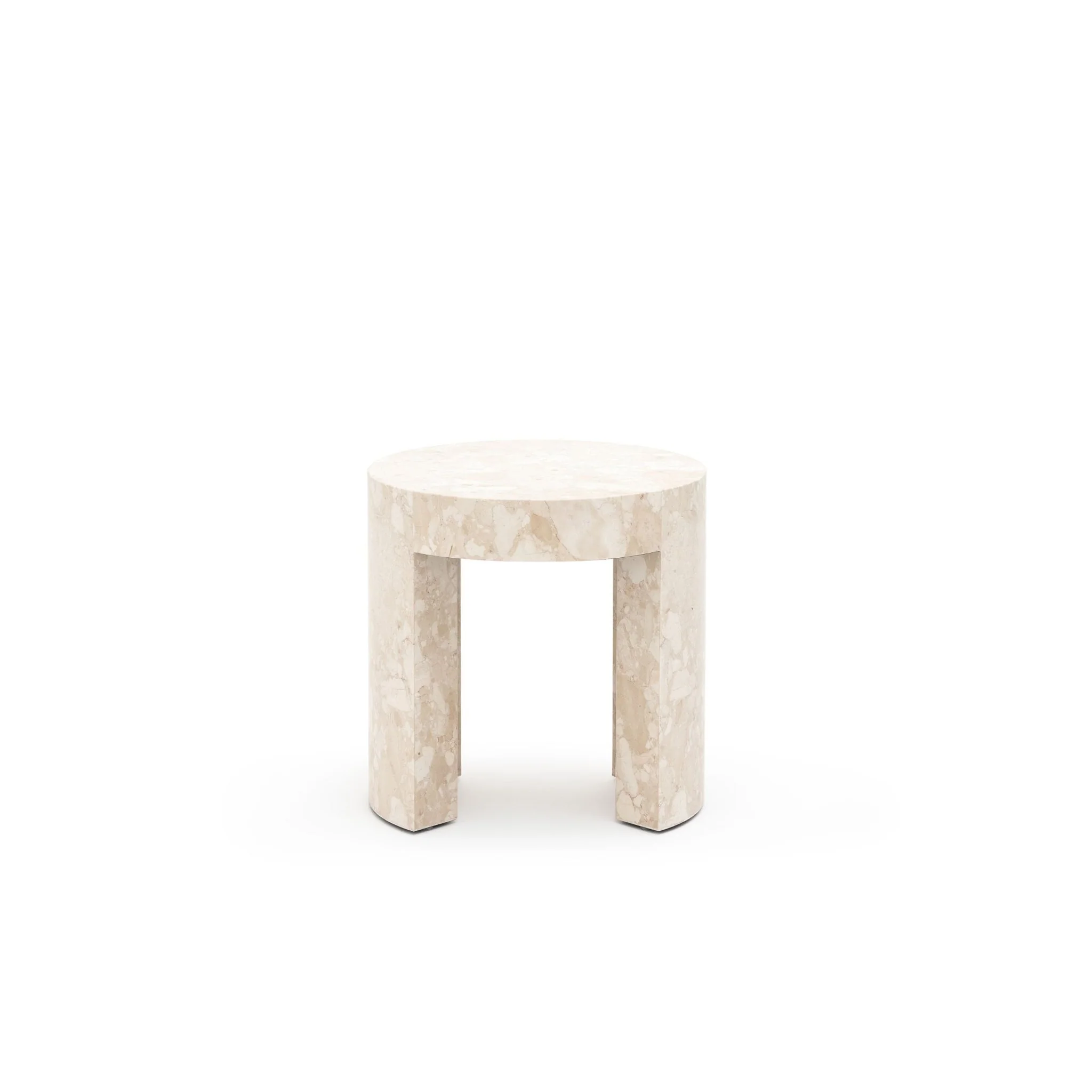 Arno Round Side Table - Kunis Breccia Marble - Image 2