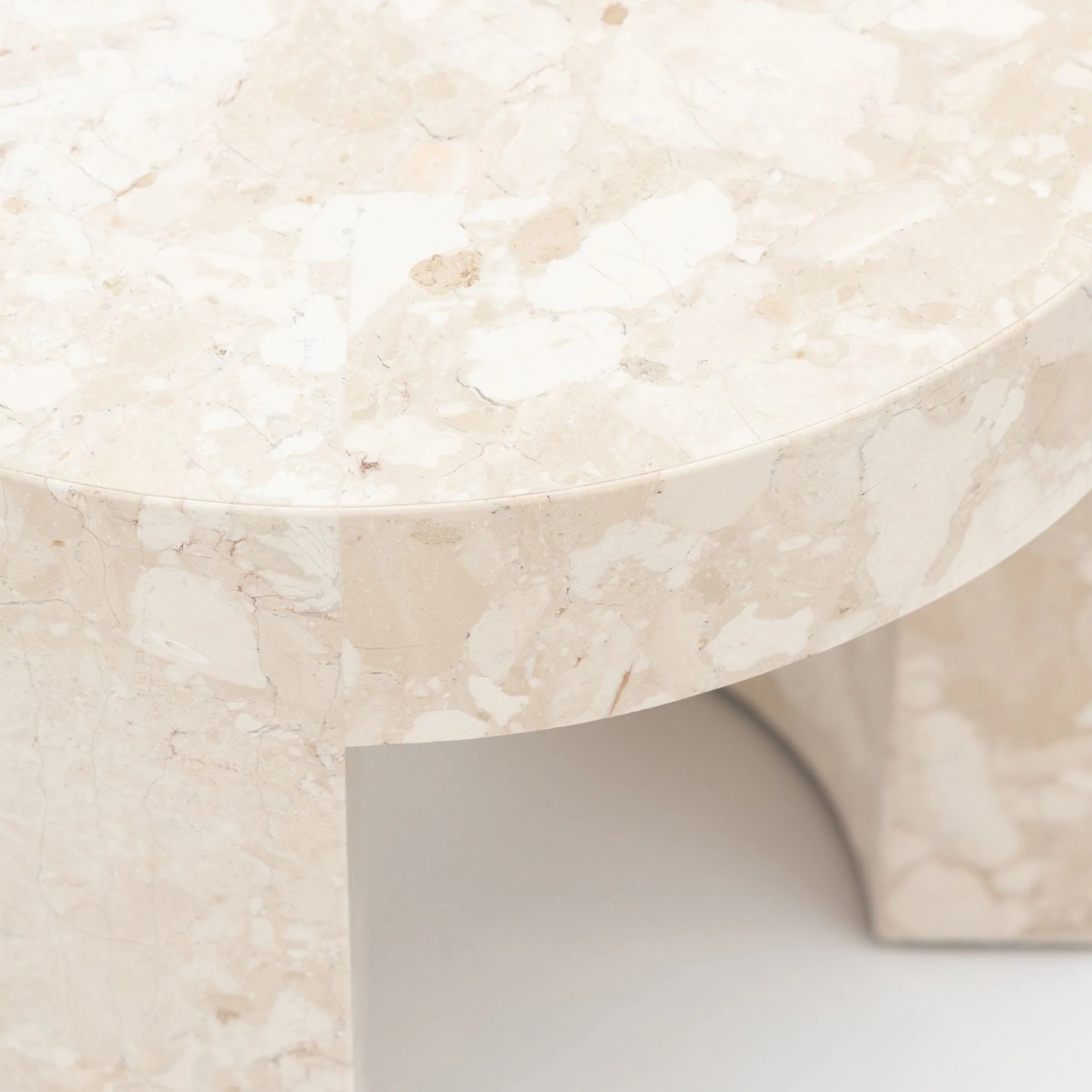 Arno Round Side Table - Kunis Breccia Marble - Image 3