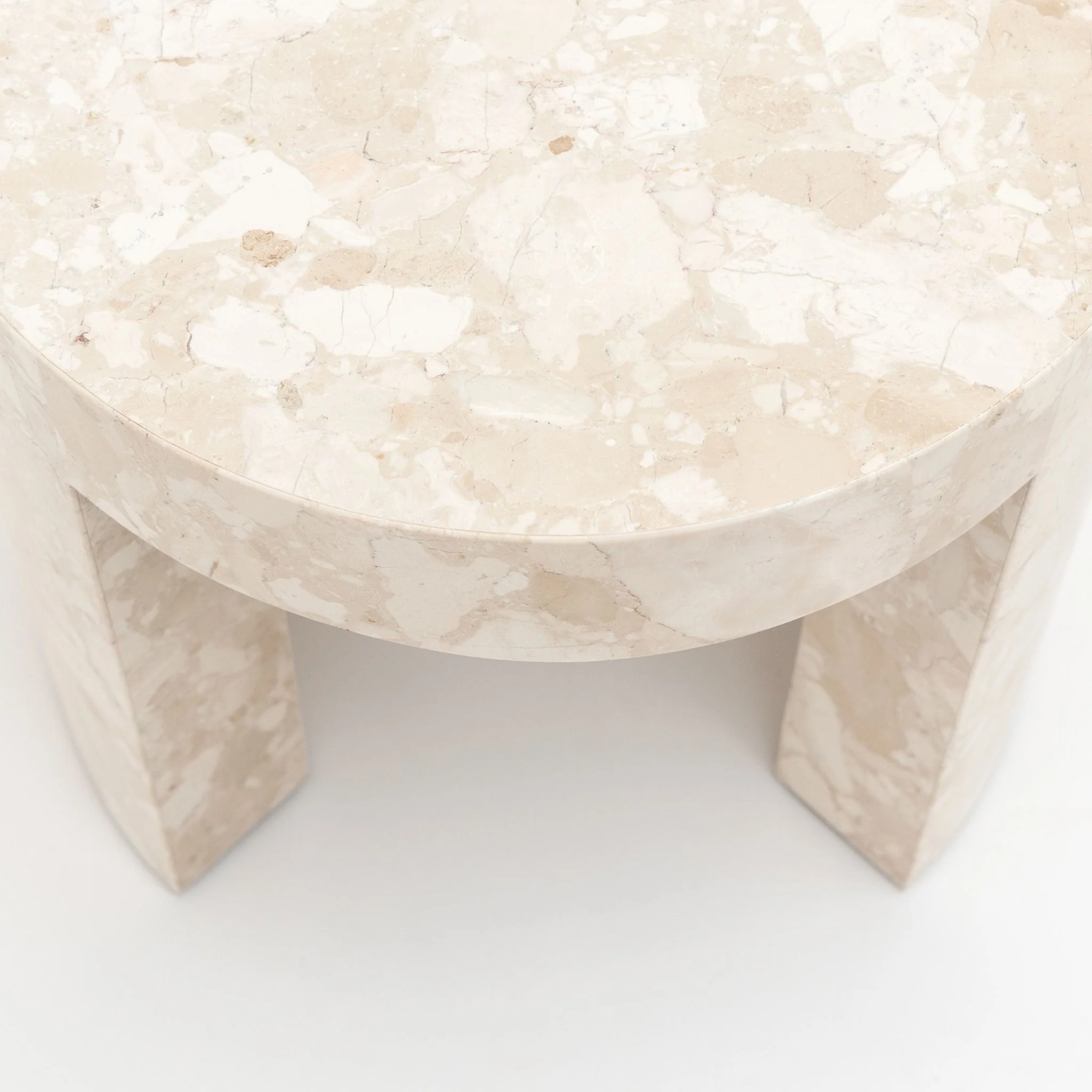 Arno Round Side Table - Kunis Breccia Marble - Image 8
