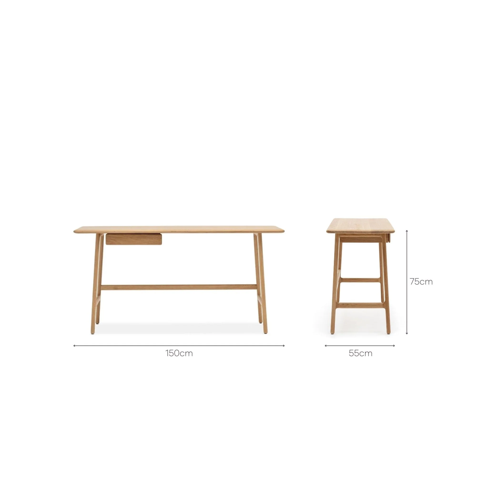 Author Desk - Light Oak - Image 11
