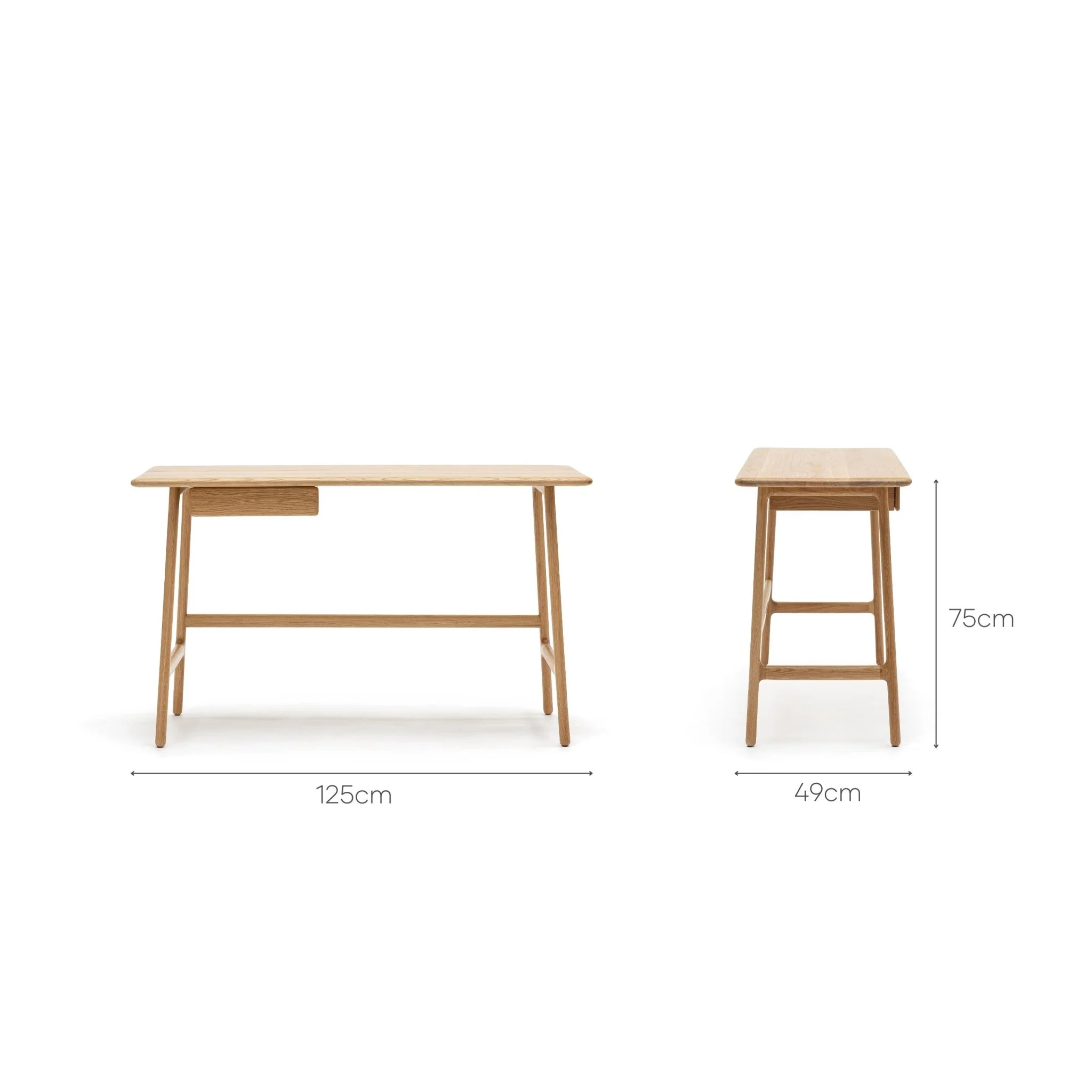 Author Desk - Light Oak - Image 23