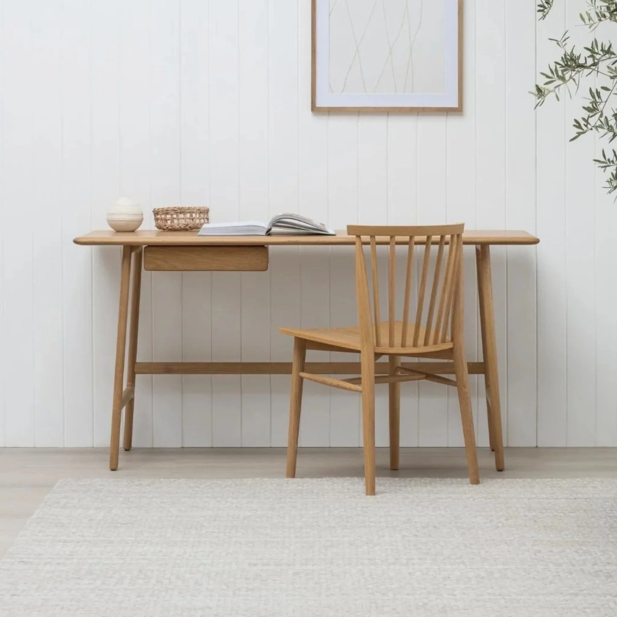 Author Desk - Light Oak - Image 4