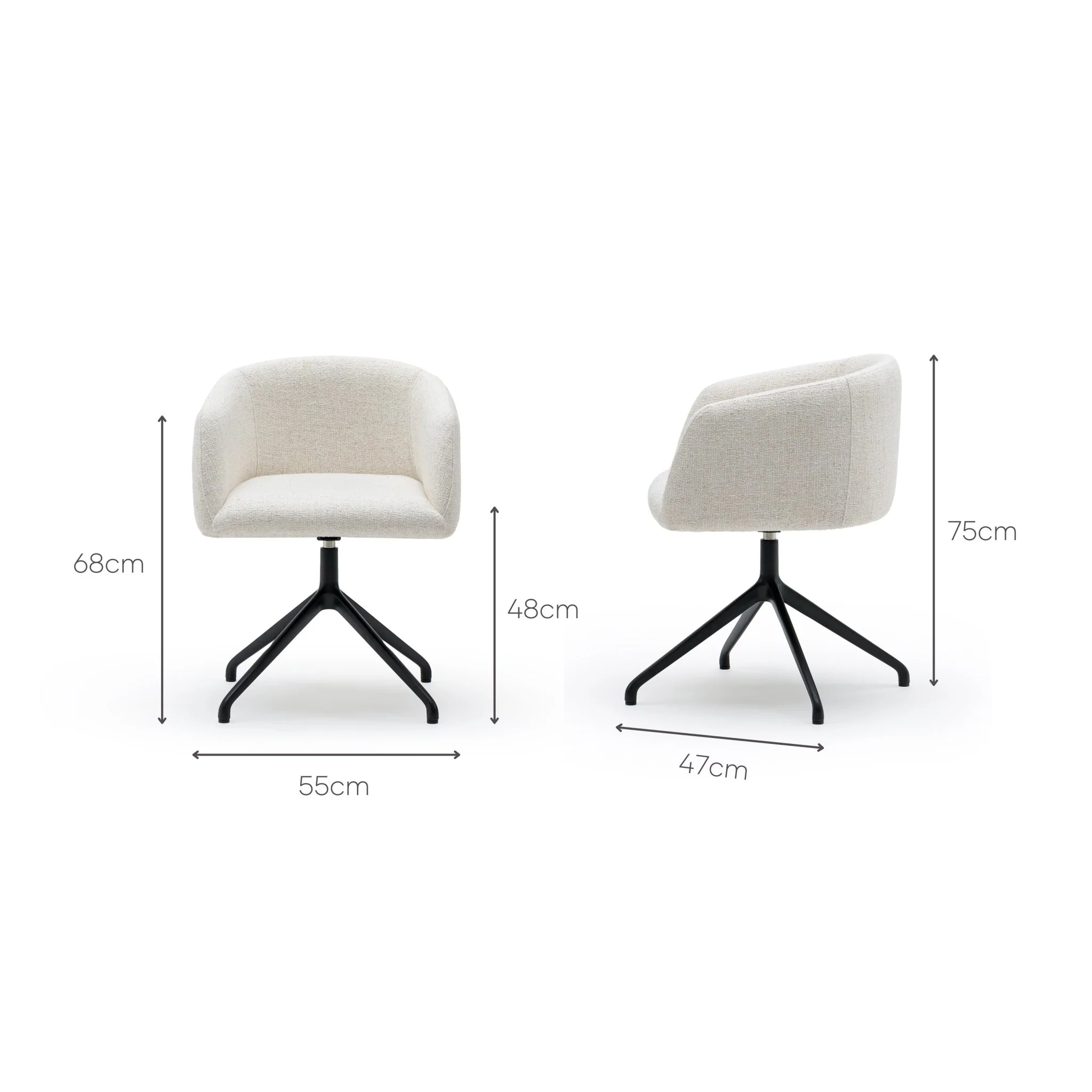 Axel Swivel Chair - Oat - Image 15