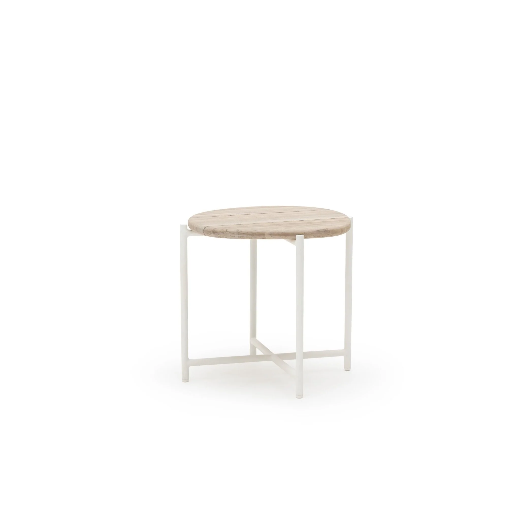 Azure - Side Table - Stonewhite & Teak