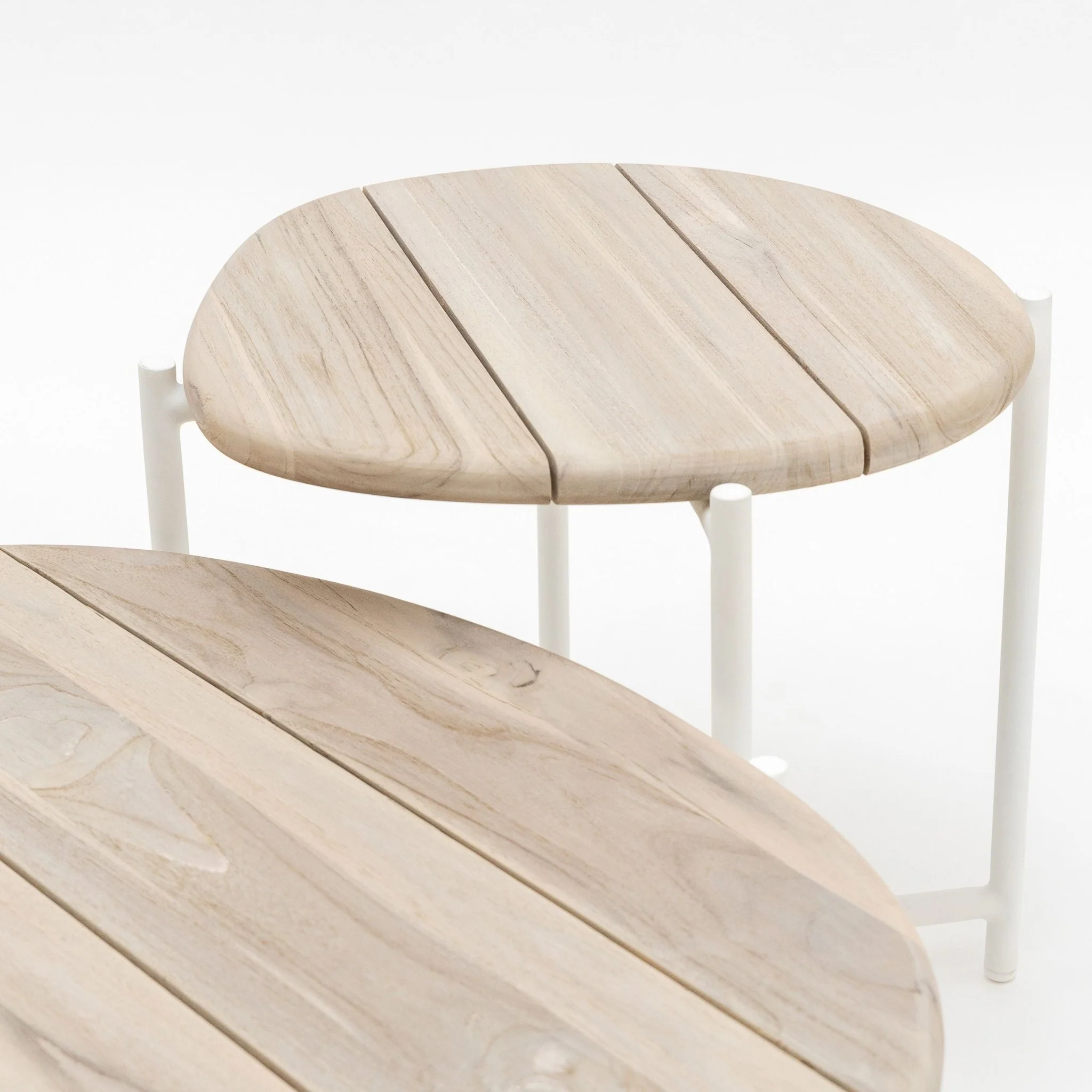 Azure - Side Table - Stonewhite & Teak - Image 11