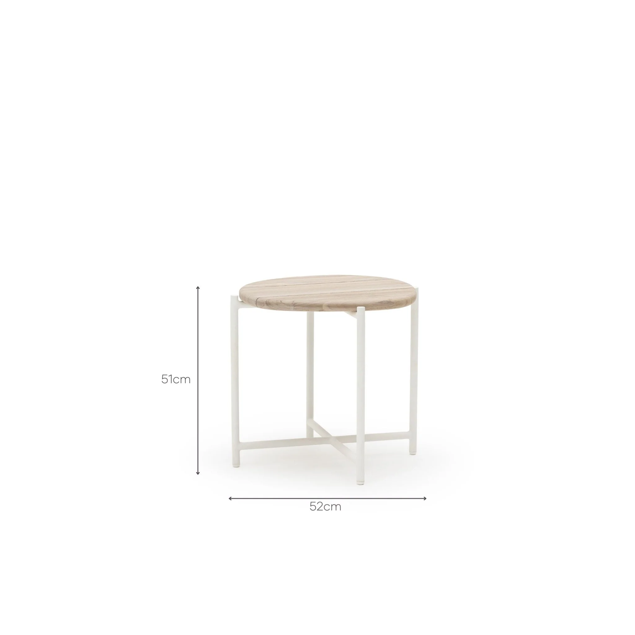 Azure - Side Table - Stonewhite & Teak - Image 14