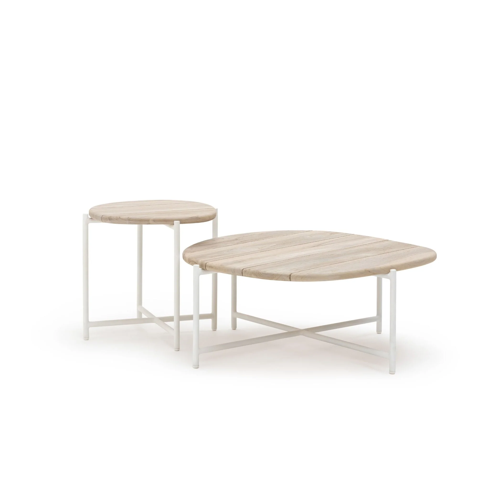 Azure - Side Table - Stonewhite & Teak - Image 2