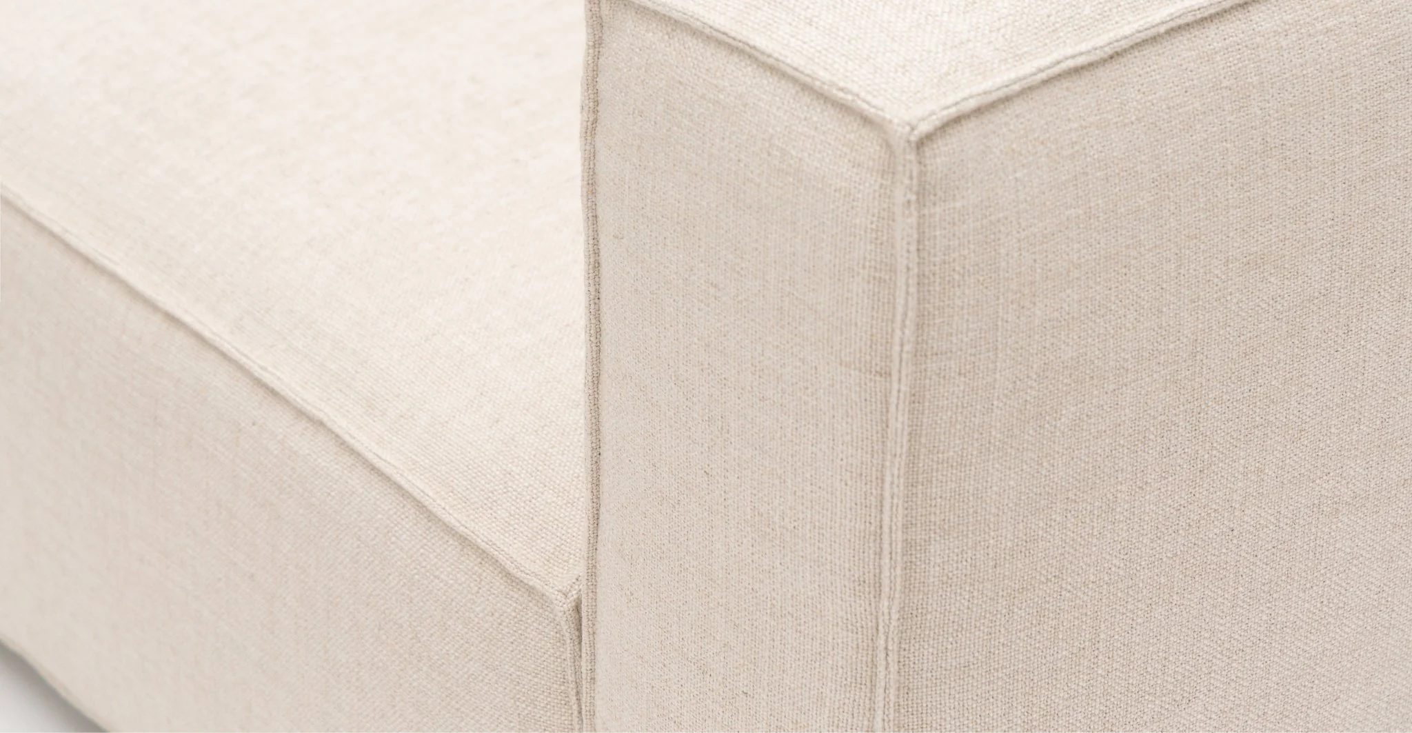 Baker 2 Seater Armless - Oatmeal - Image 5