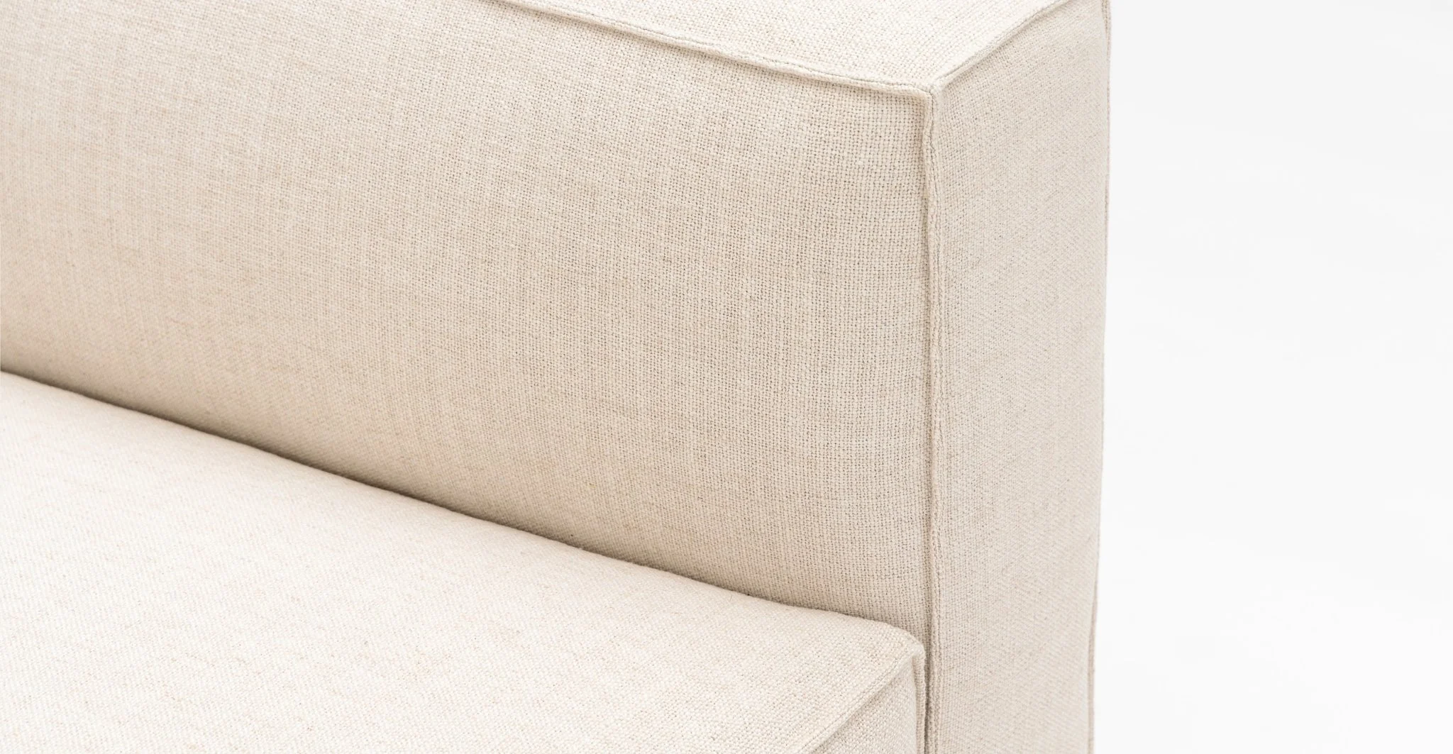 Baker 2 Seater Armless - Oatmeal - Image 6