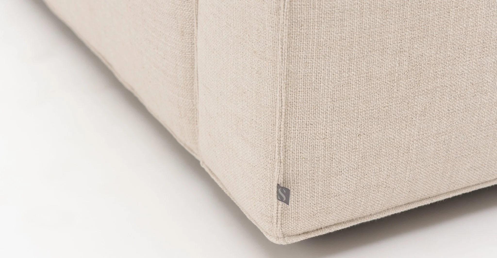 Baker 2 Seater Armless - Oatmeal - Image 8