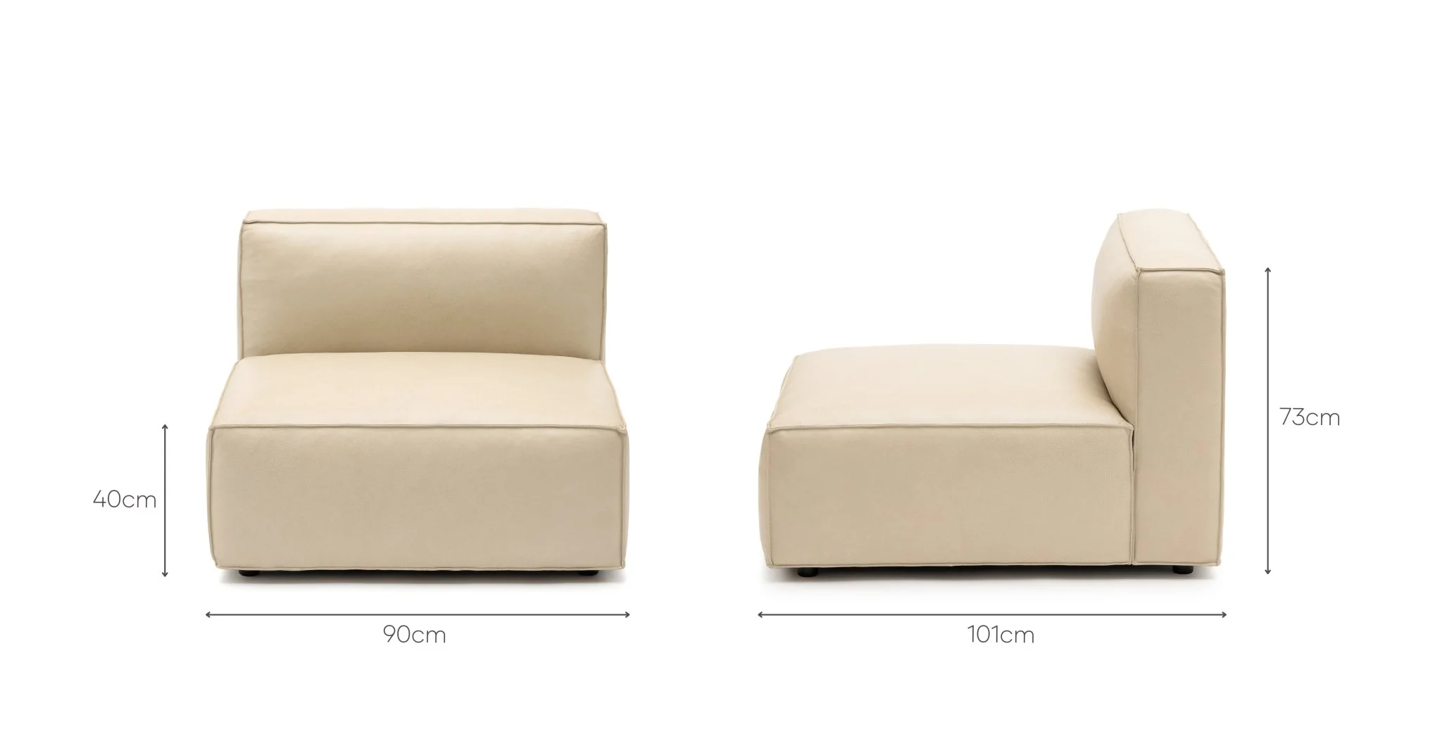 Baker Armless - Limestone Leather - Image 9