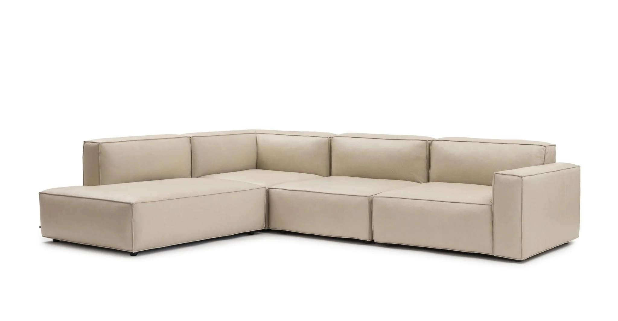 Baker Corner Sofa Set - Limestone Leather