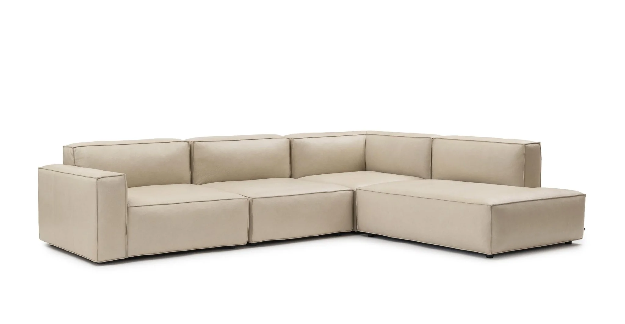 Baker Corner Sofa Set - Limestone Leather - Image 21