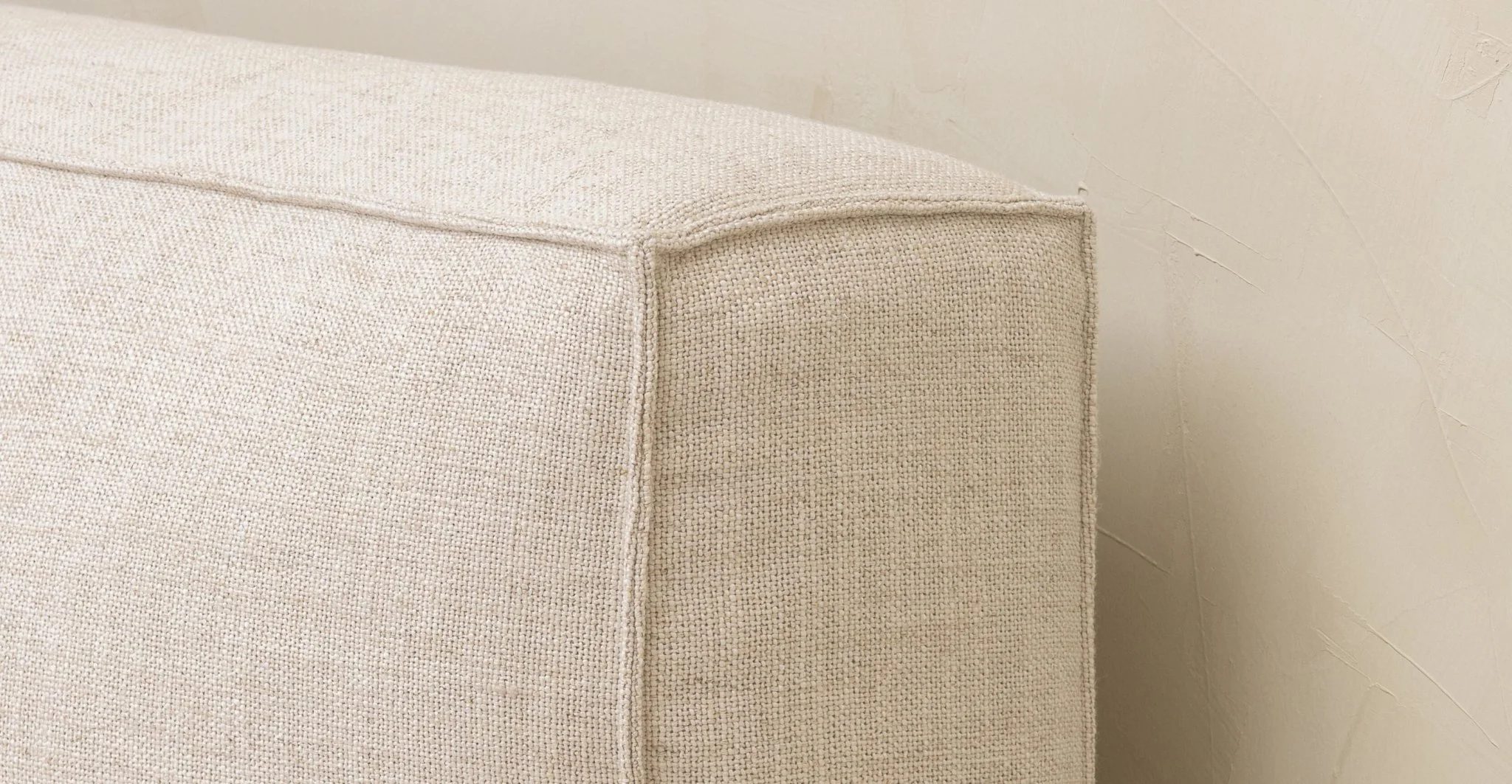 Baker Large Corner Sofa With Ottoman - Oatmeal - Image 10