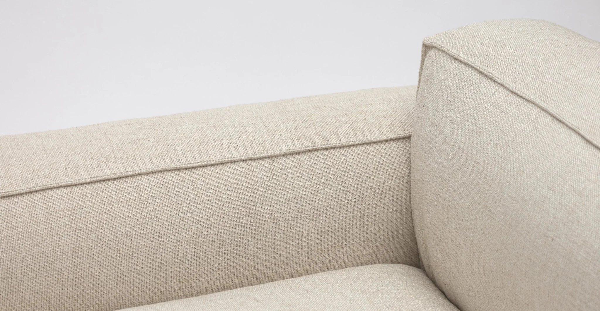 Baker Large Corner Sofa With Ottoman - Oatmeal - Image 14