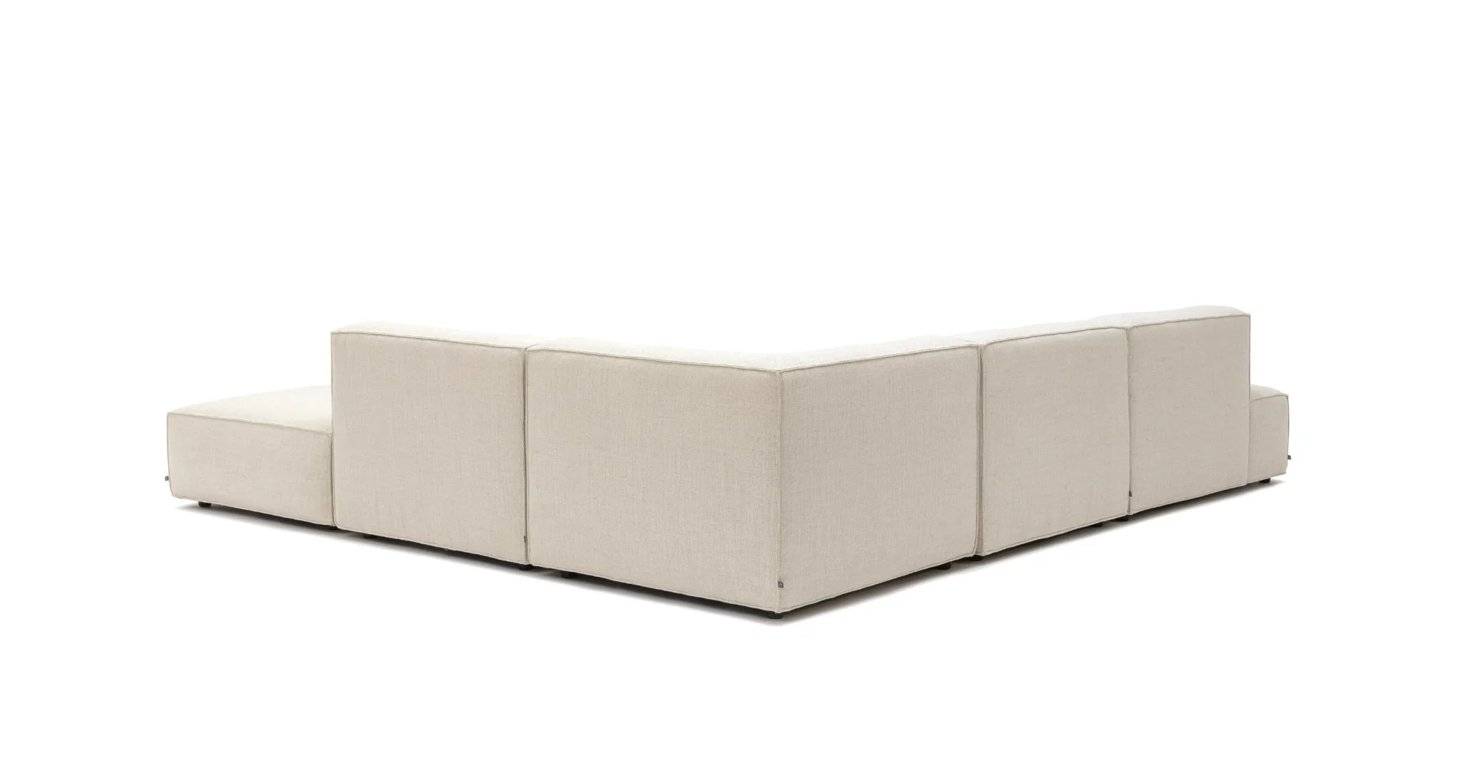 Baker Large Corner Sofa With Ottoman - Oatmeal - Image 20