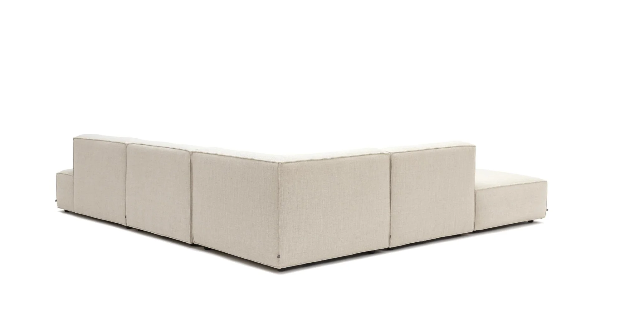 Baker Large Corner Sofa With Ottoman - Oatmeal - Image 4