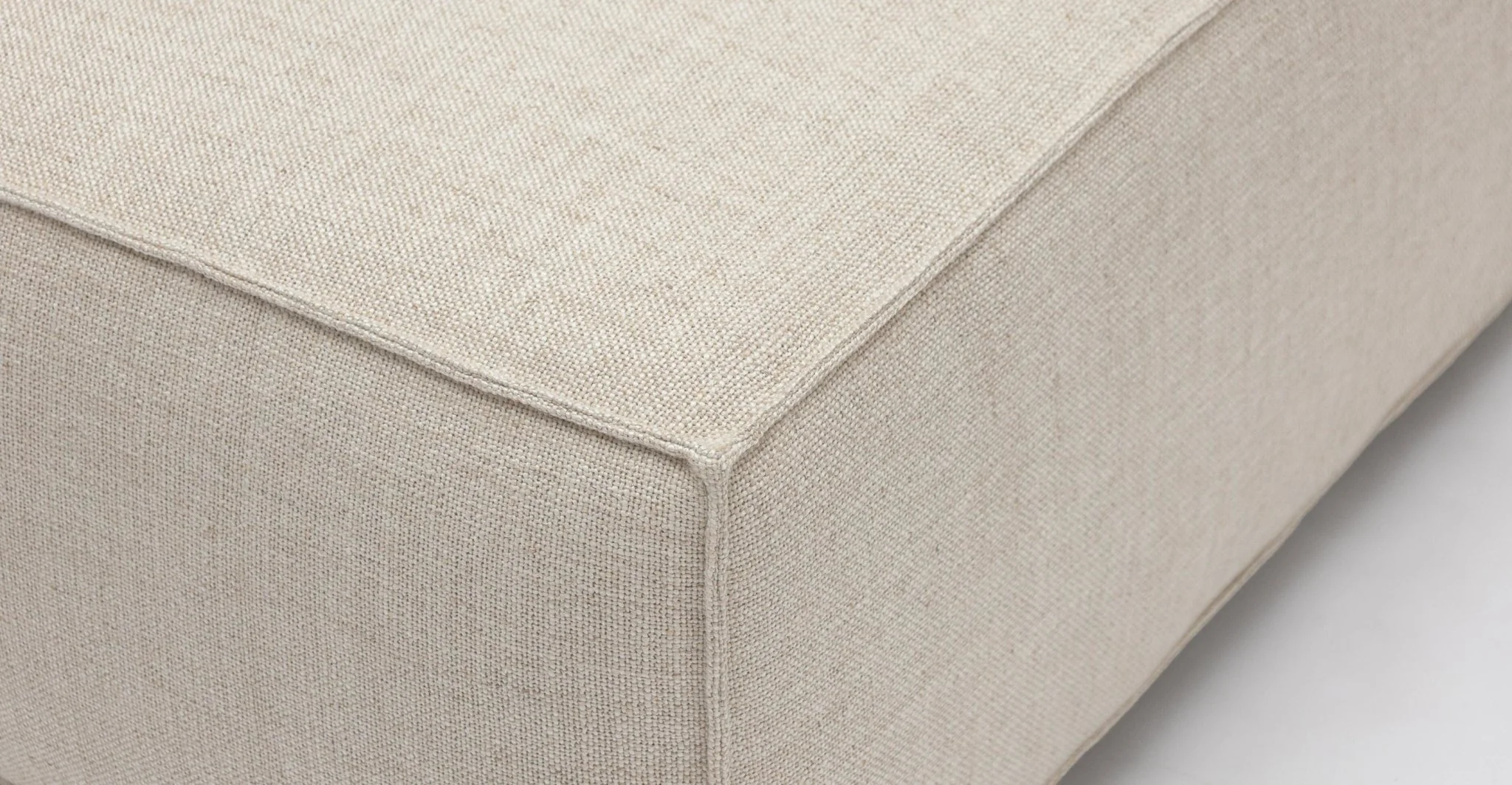 Baker Large Corner Sofa With Ottoman & Storage - Oatmeal - Image 7